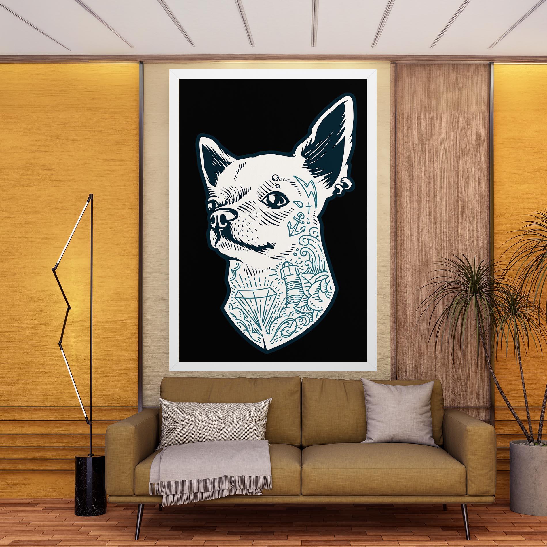 Obraz na Płótnie Chihuahua Tattoo mockup 9
