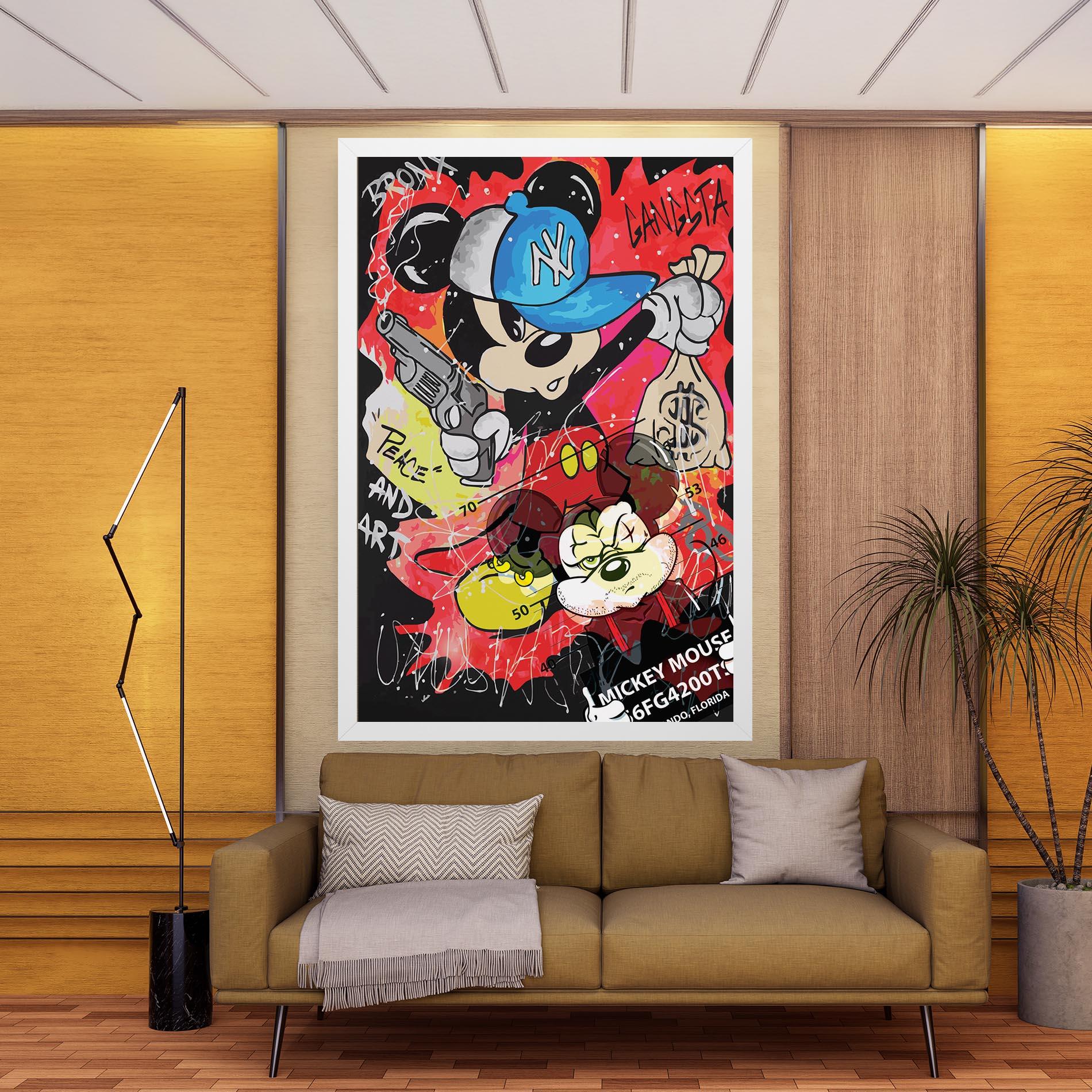 Obraz na Płótnie Gangsta Mickey mockup 9