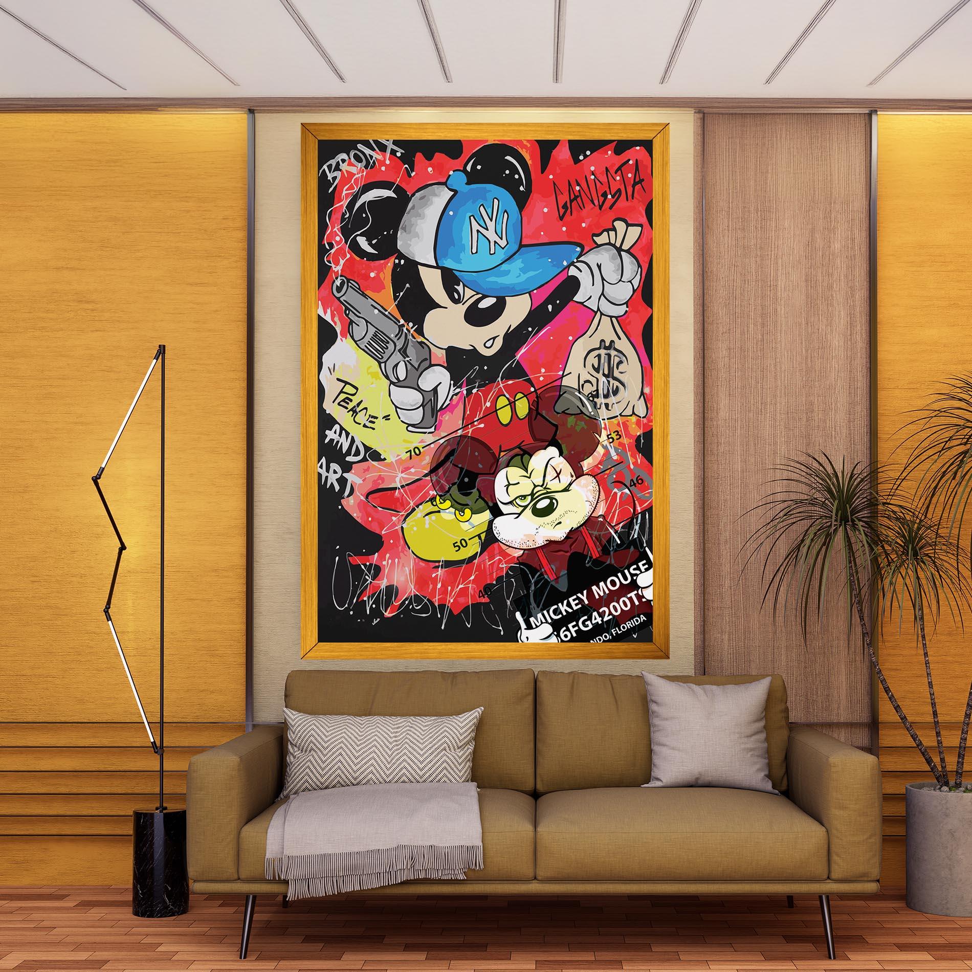 Obraz na Płótnie Gangsta Mickey mockup 9