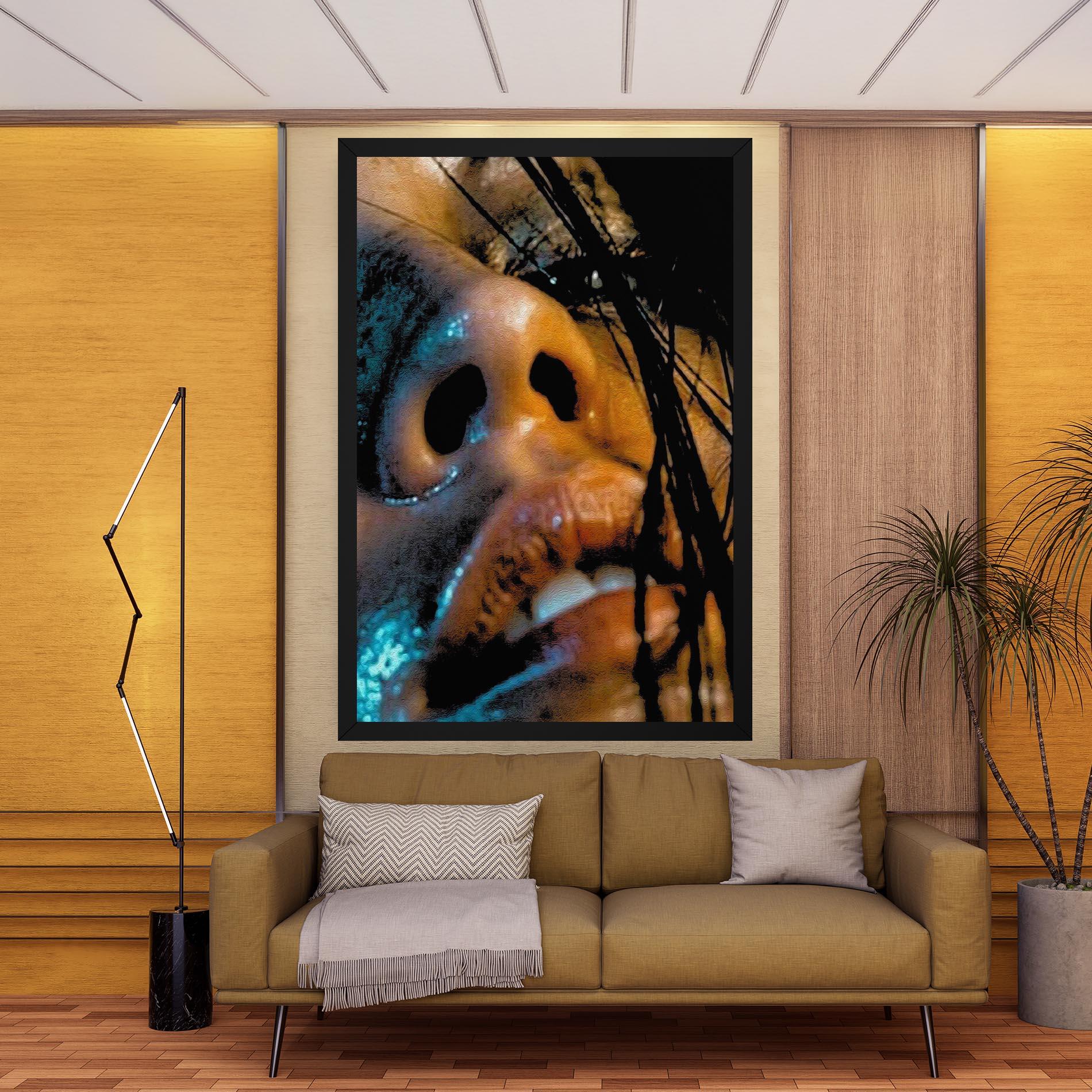 Obraz na Płótnie Blue Light Face mockup 9