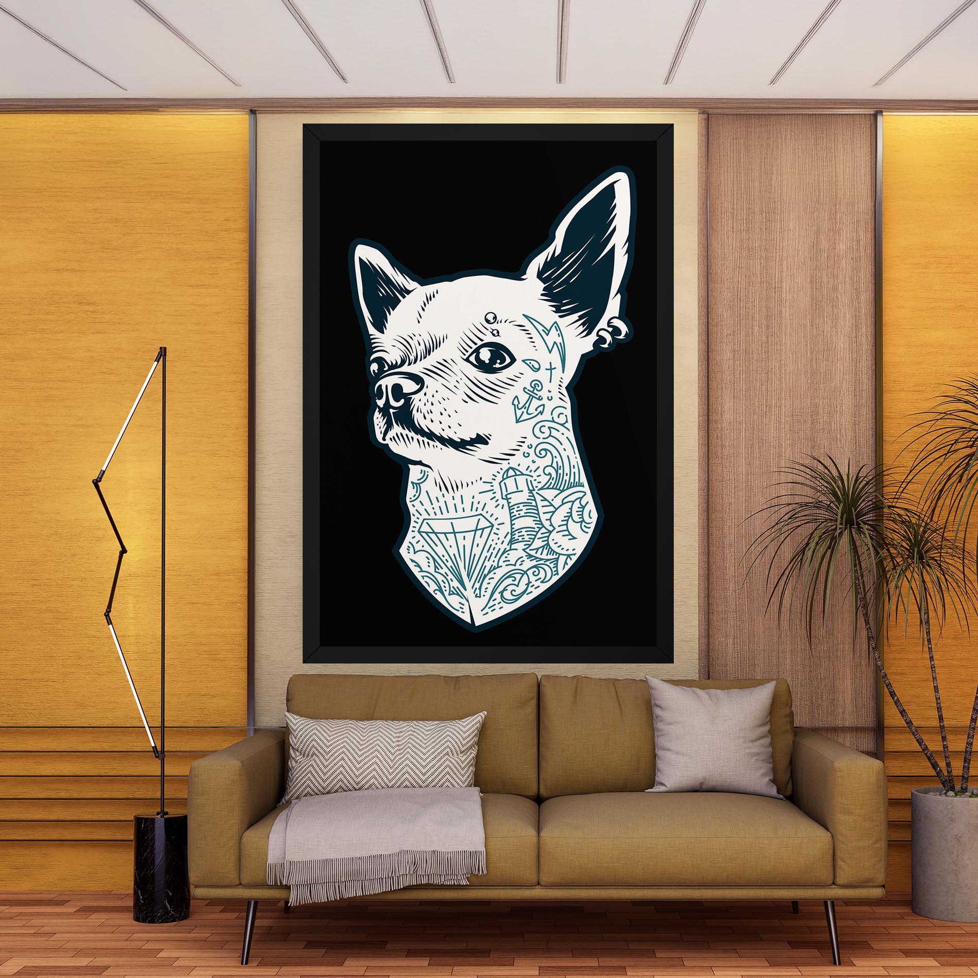 Obraz na Płótnie Chihuahua Tattoo mockup 9
