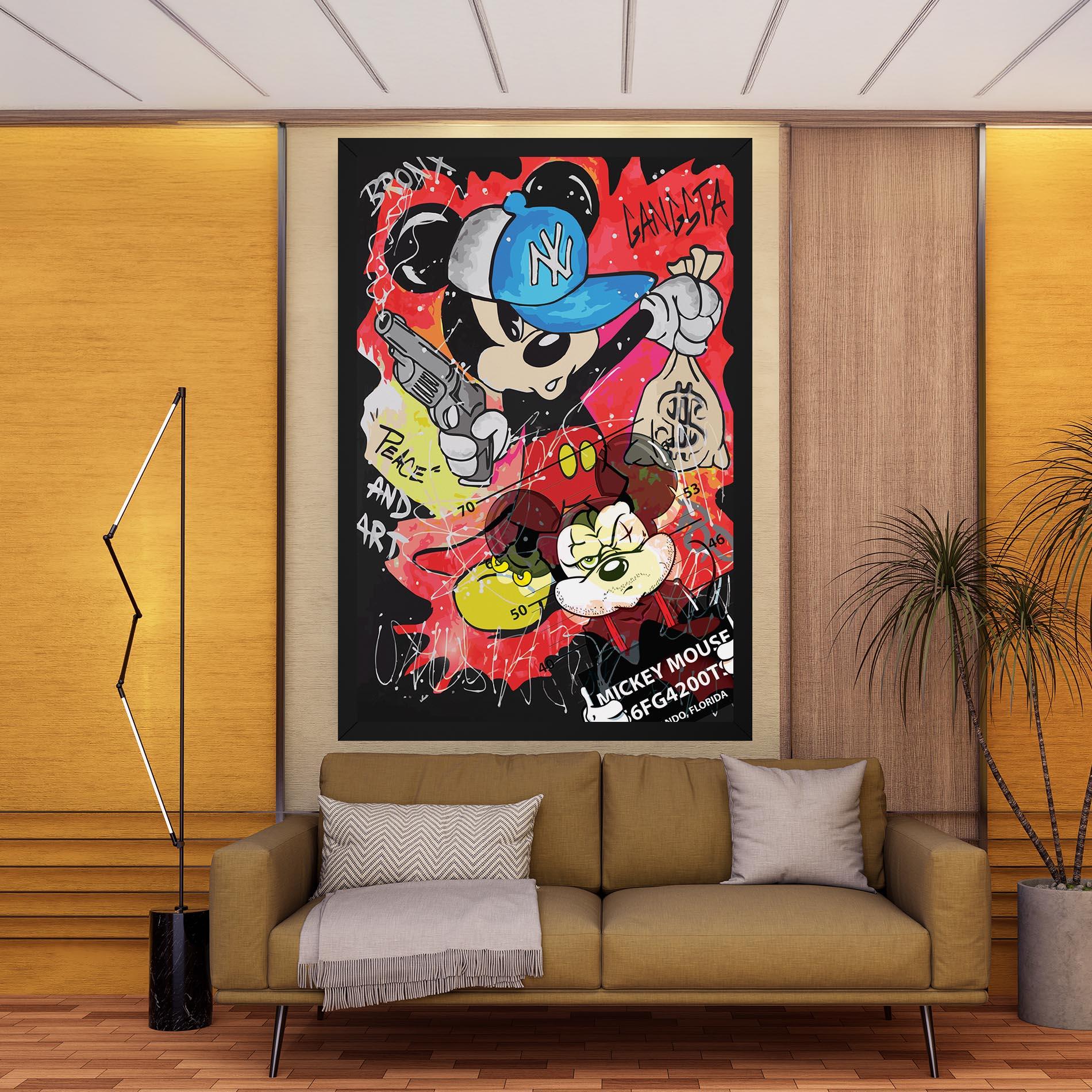 Obraz na Płótnie Gangsta Mickey mockup 9