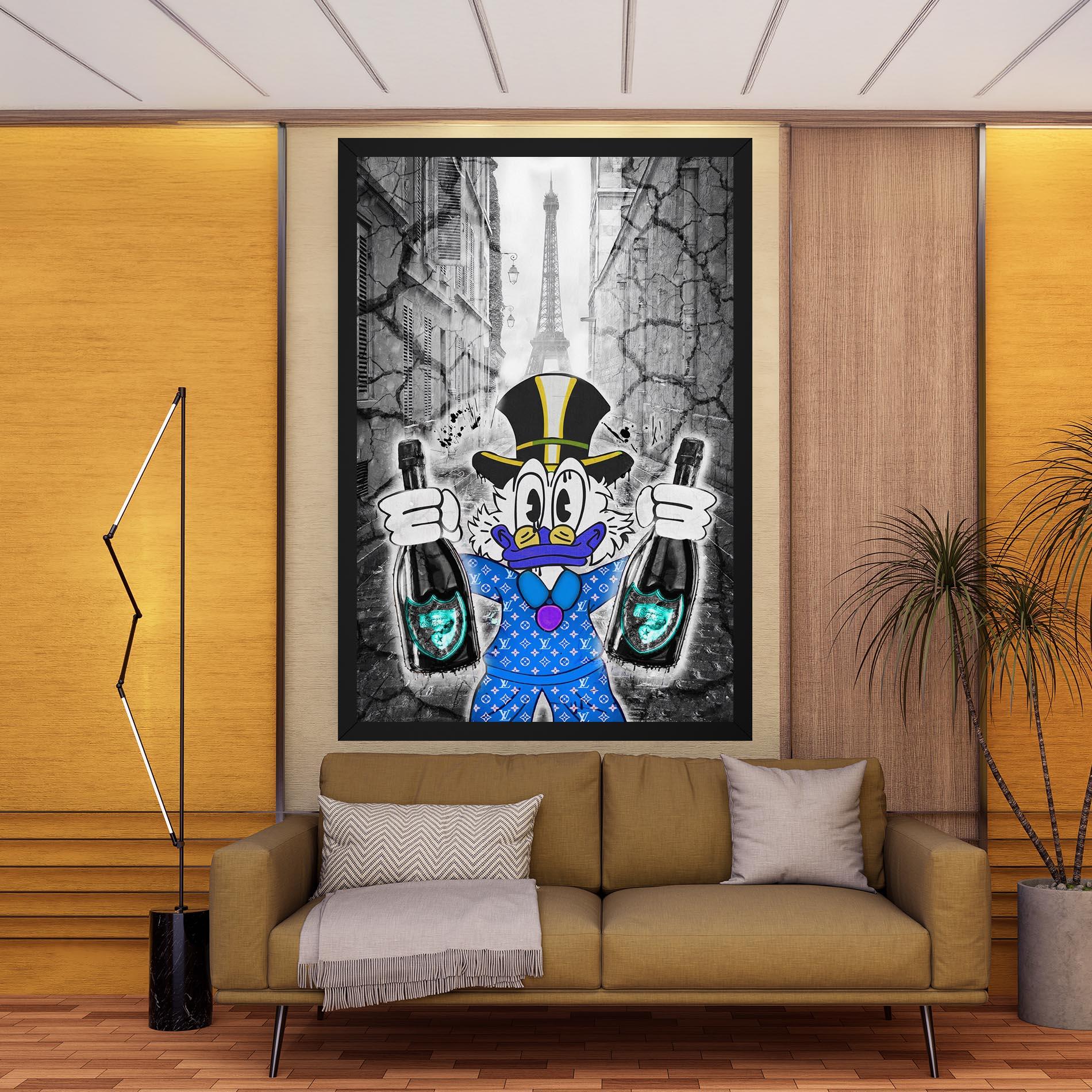 Obraz na Płótnie Wheres My Champagne Blue mockup 9