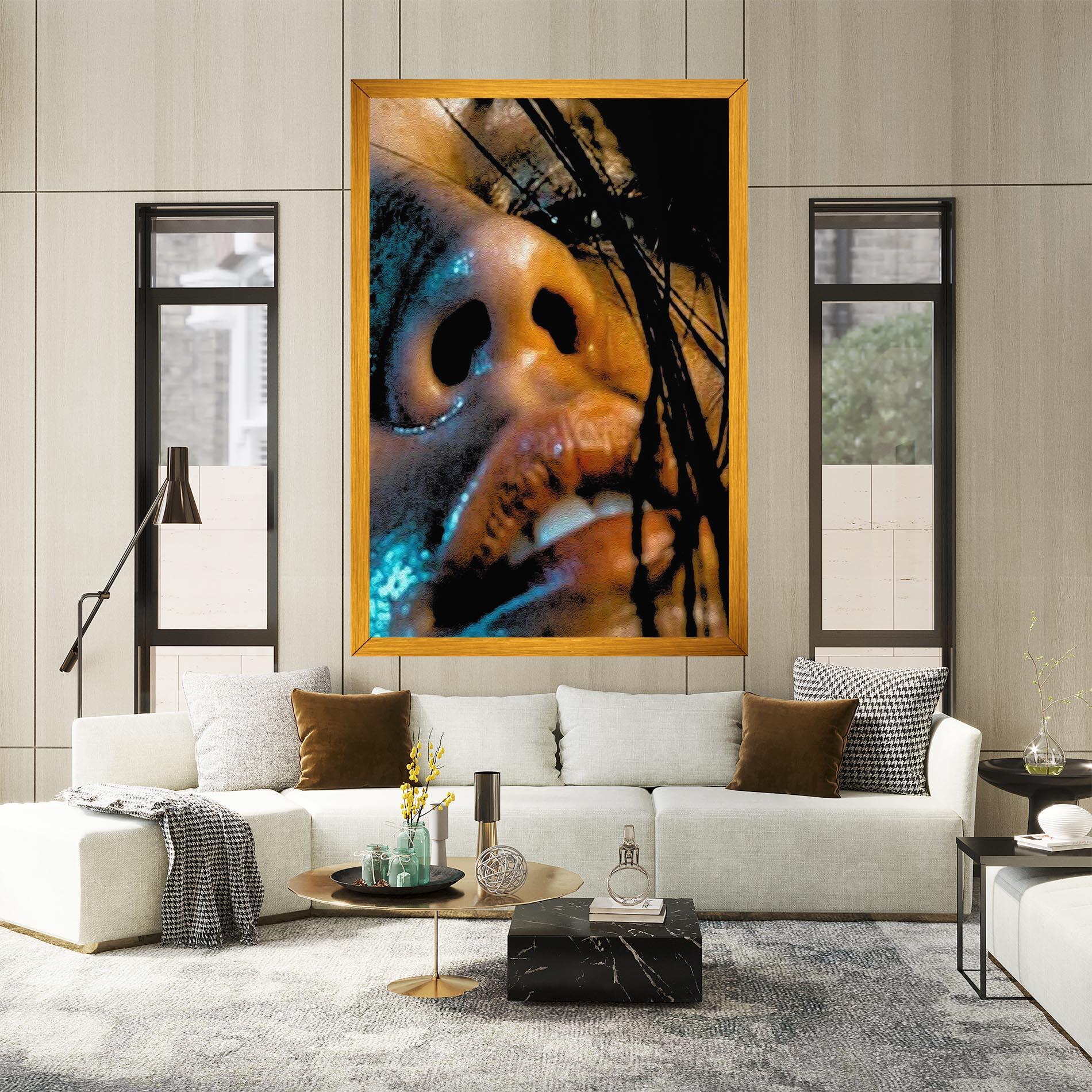 Obraz na Płótnie Blue Light Face mockup 2