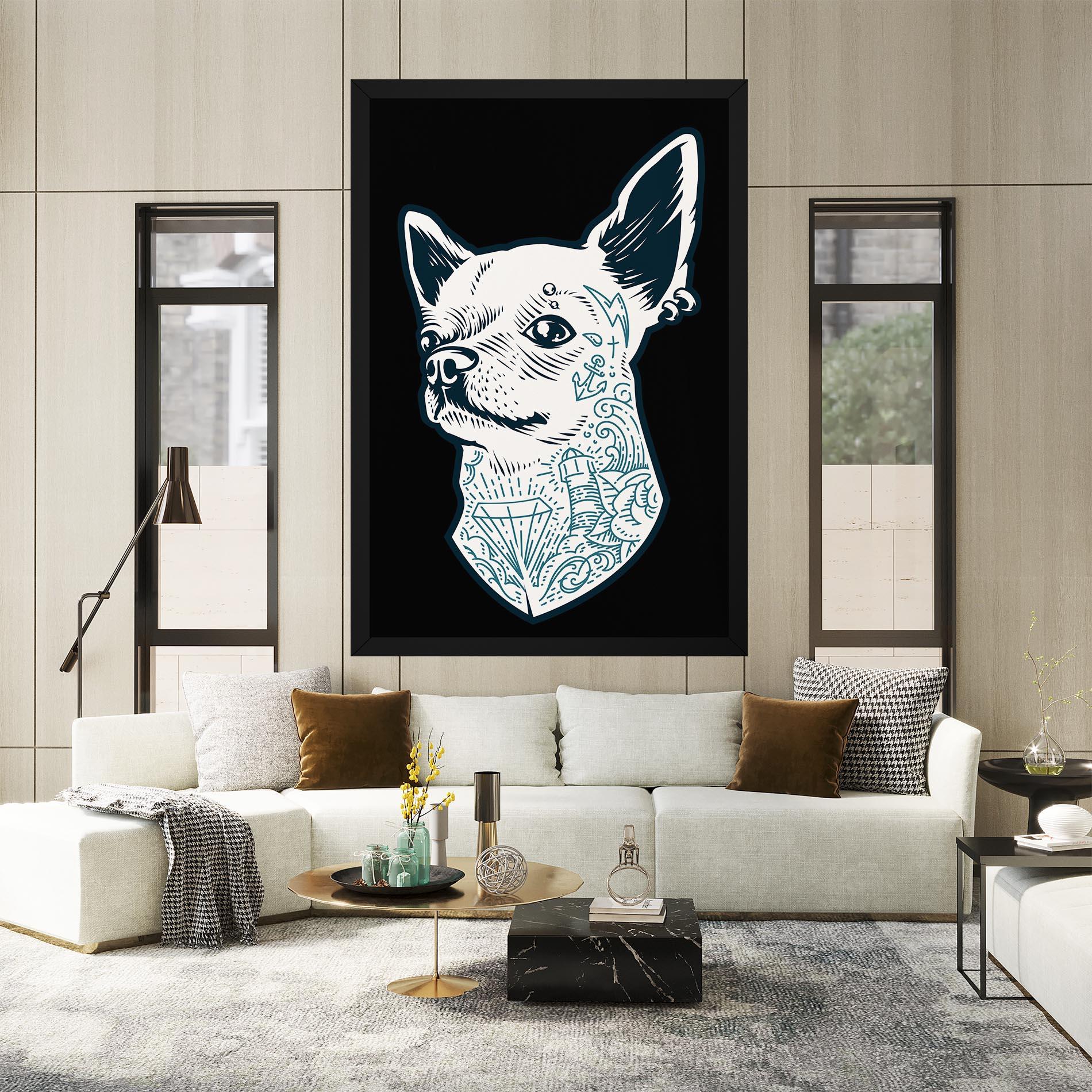 Obraz na Płótnie Chihuahua Tattoo mockup 2