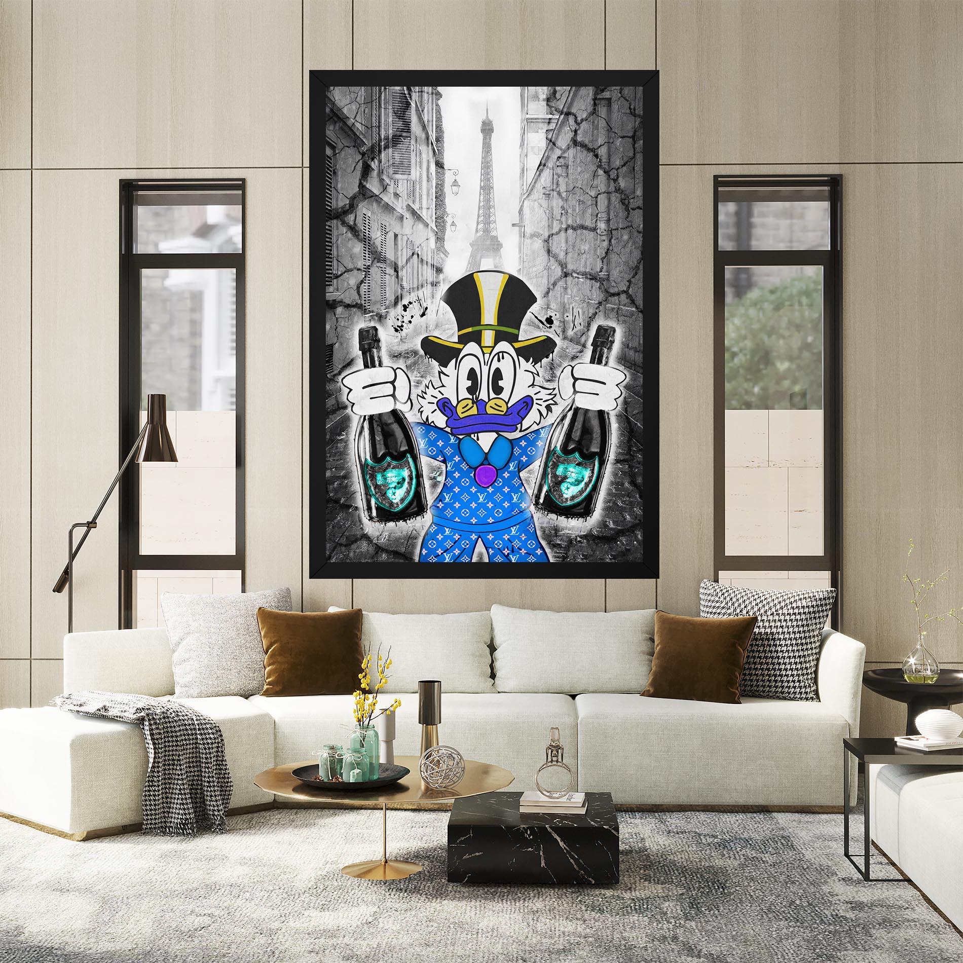 Obraz na Płótnie Wheres My Champagne Blue mockup 2