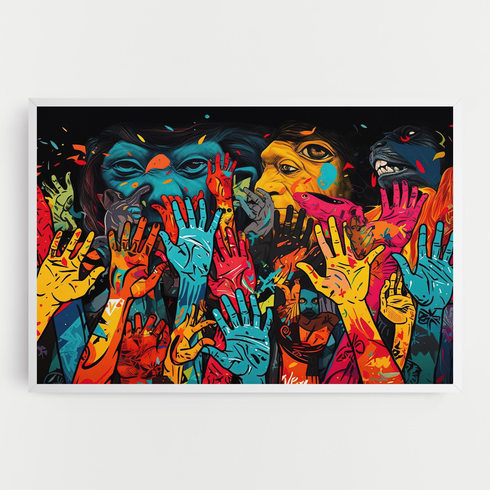 Obraz na Płótnie Colorful Hands mockup 0