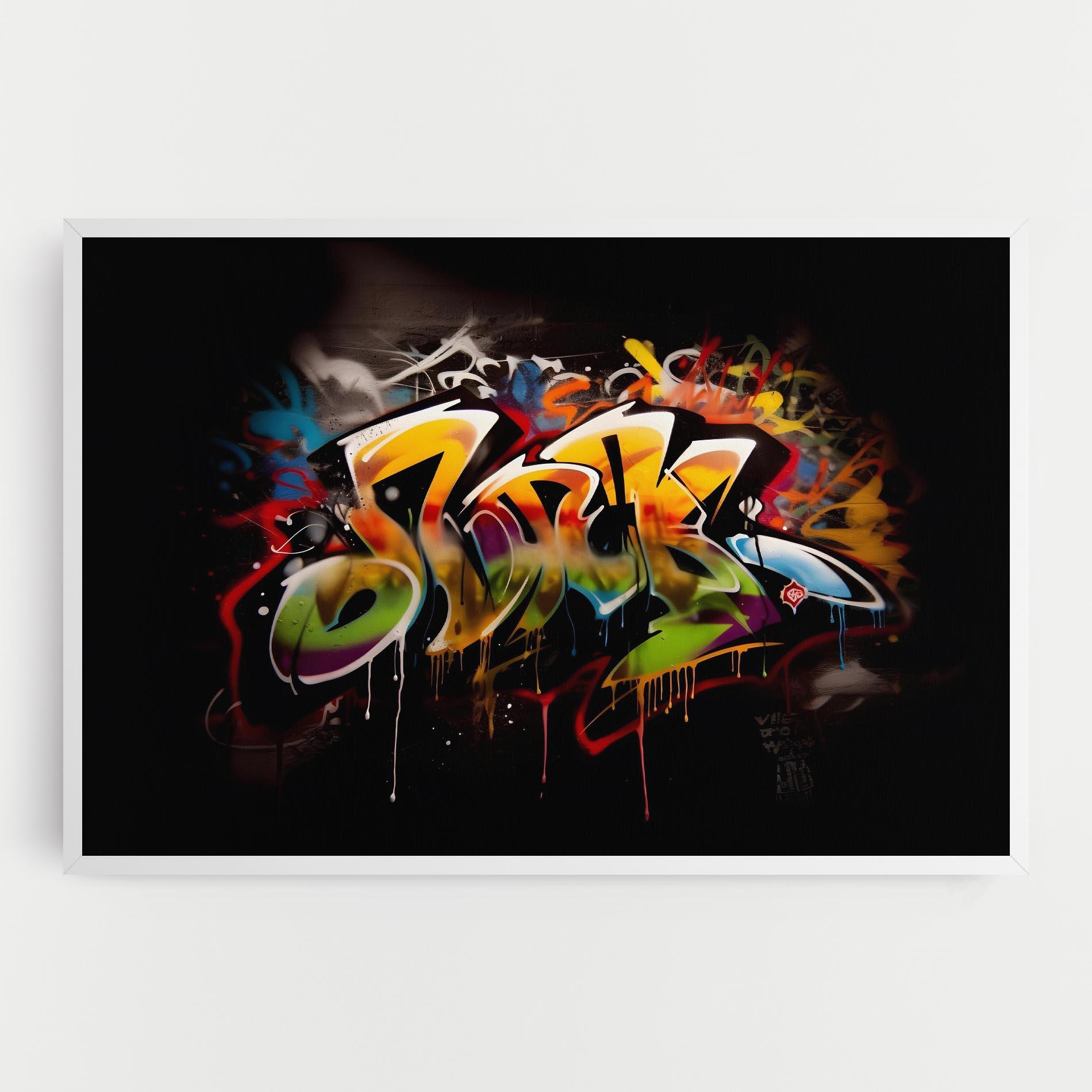 Obraz na Płótnie Graffiti Style Wall mockup 0