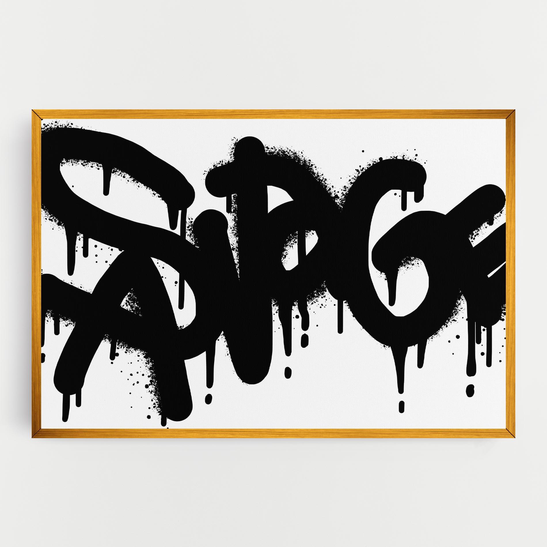 Obraz na Płótnie Graffiti Savage mockup 0