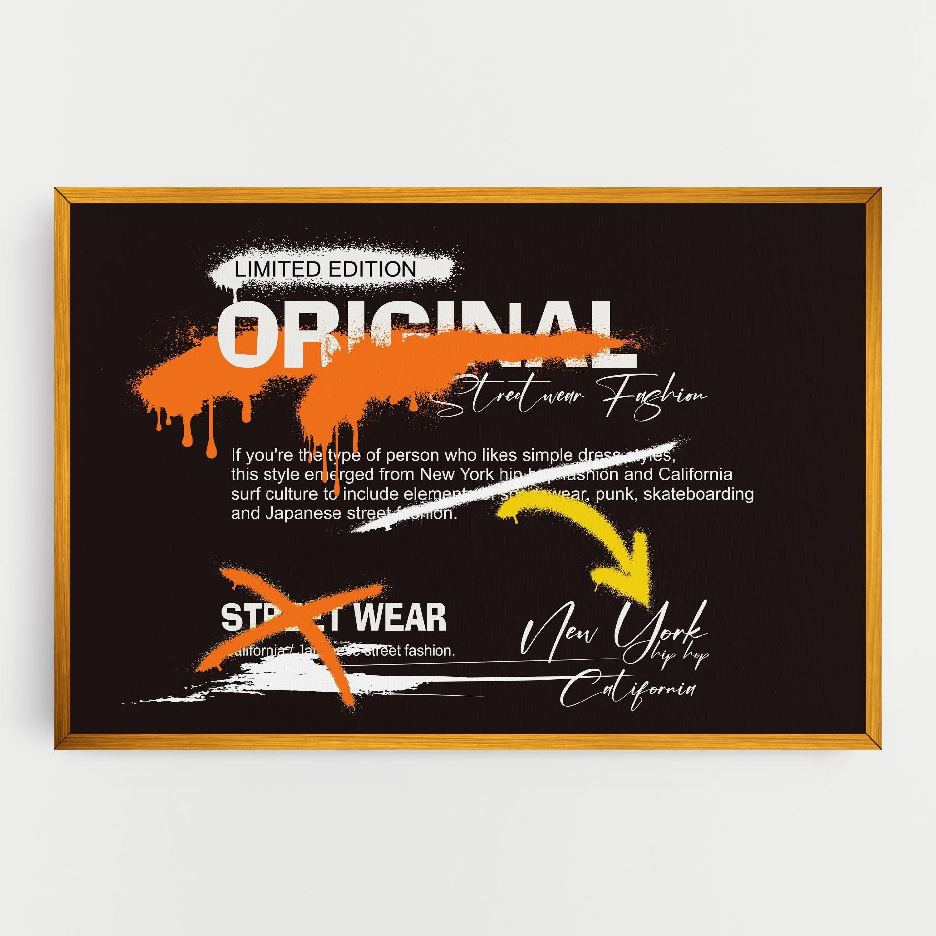 Obraz na Płótnie Original Style Graffiti mockup 0