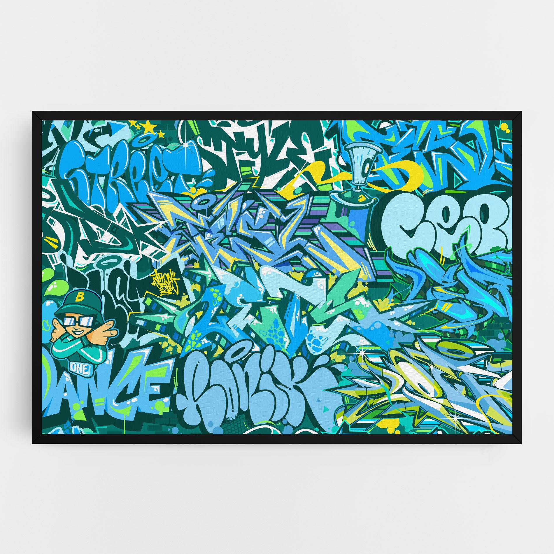 Obraz na Płótnie Be One Graffiti mockup 0