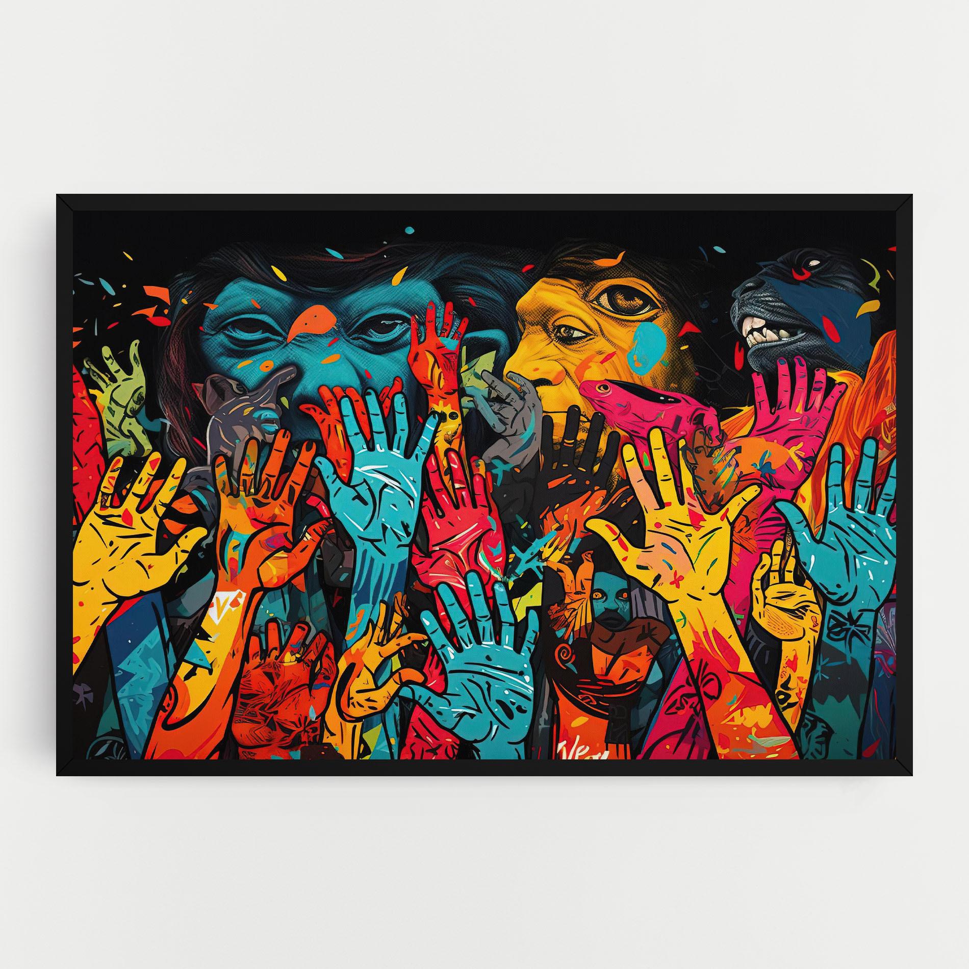 Obraz na Płótnie Colorful Hands mockup 0