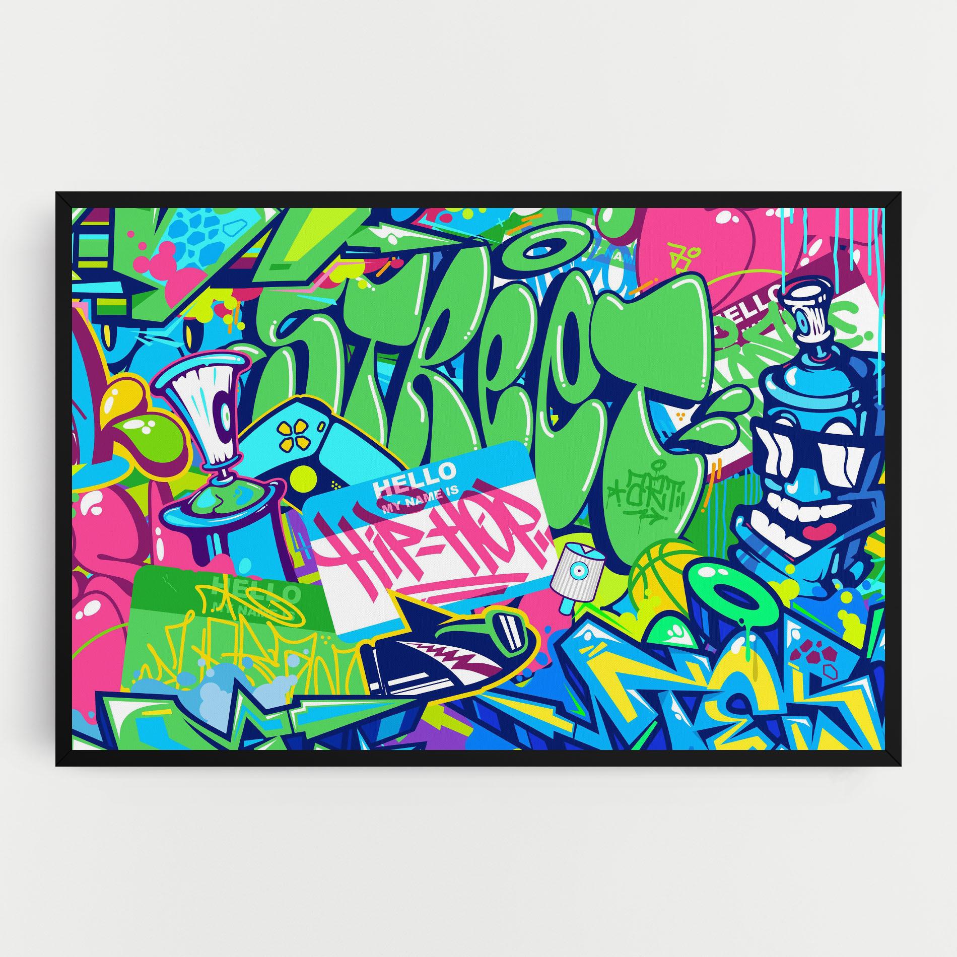 Obraz na Płótnie Colorful Hip Hop mockup 0