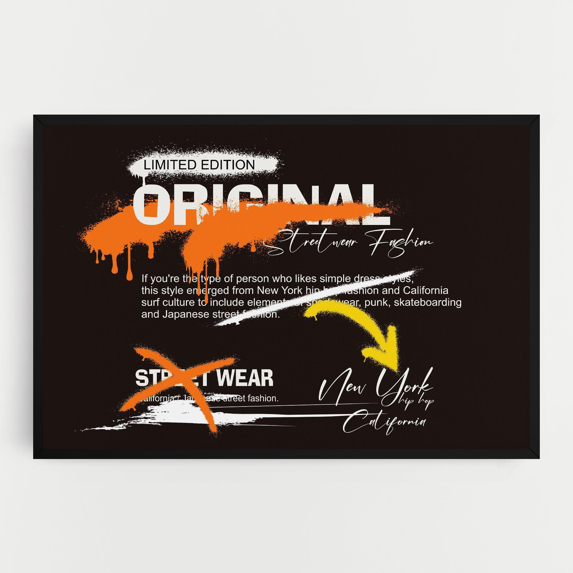 Obraz na Płótnie Original Style Graffiti mockup 0