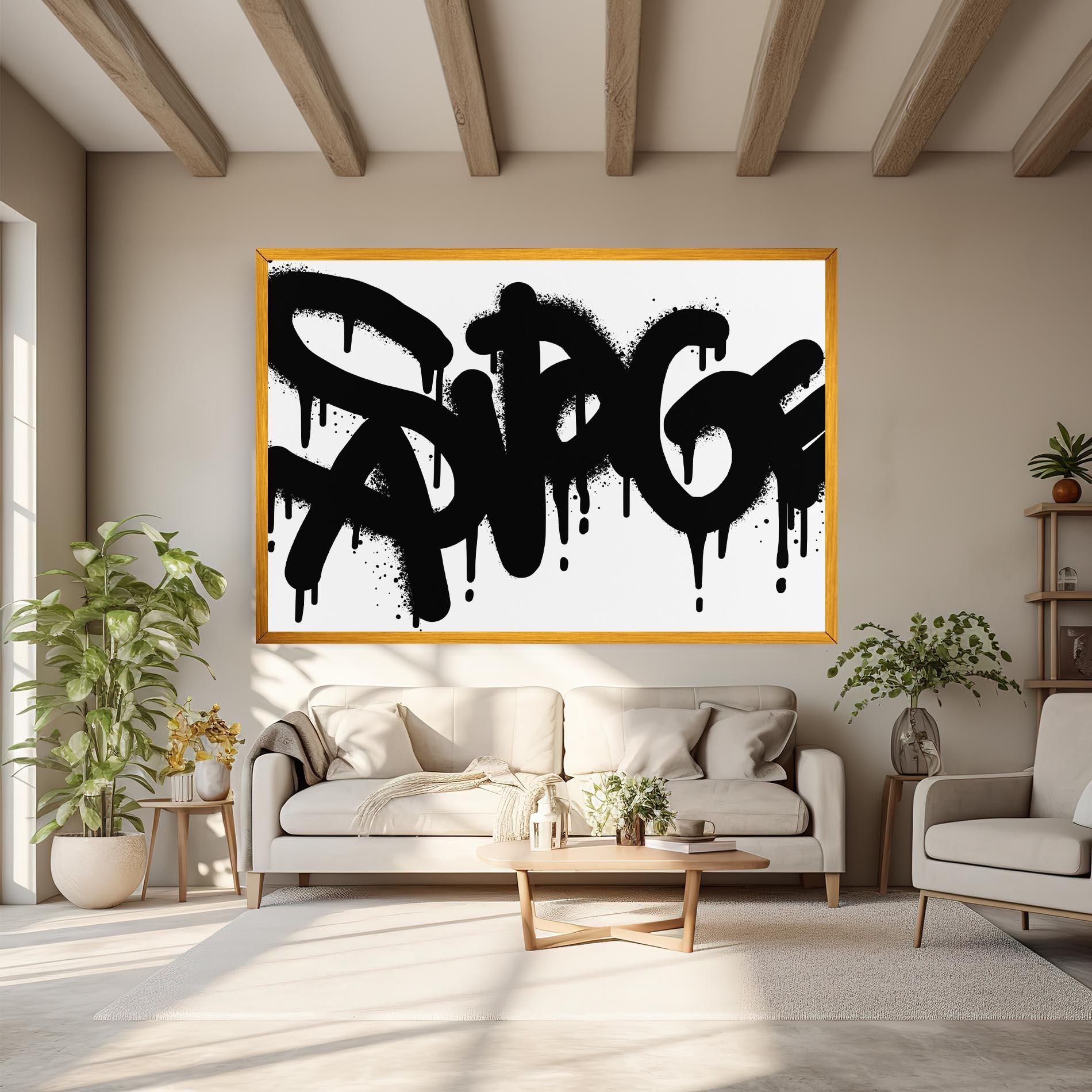 Obraz na Płótnie Graffiti Savage mockup 6
