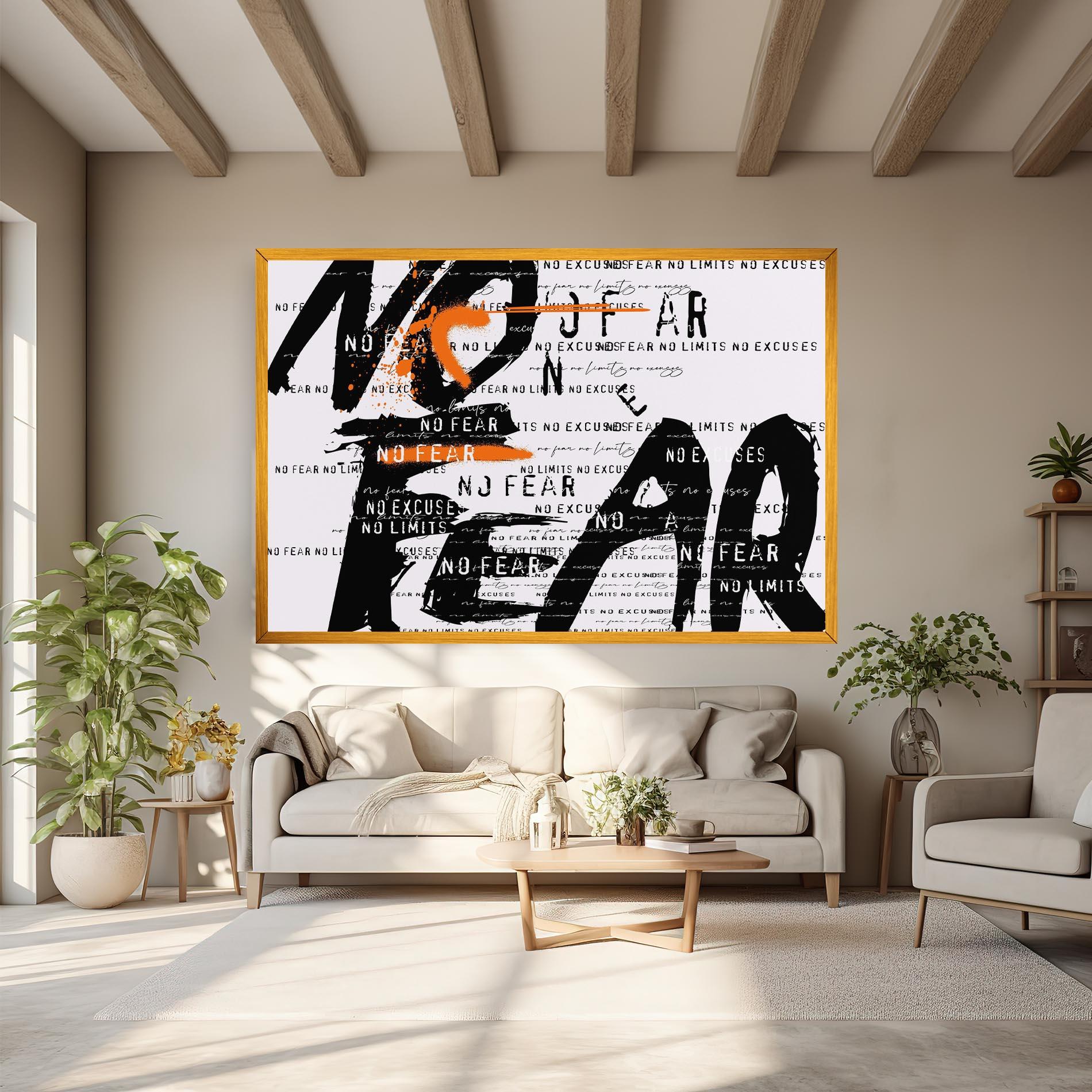 Obraz na Płótnie No Fear Graffiti mockup 6