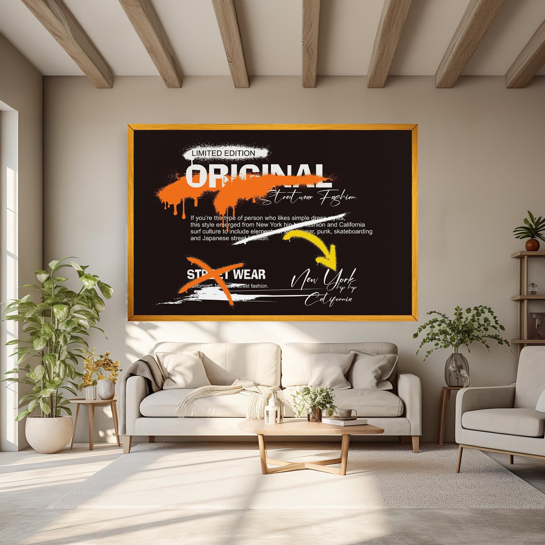 Obraz na Płótnie Original Style Graffiti mockup 6