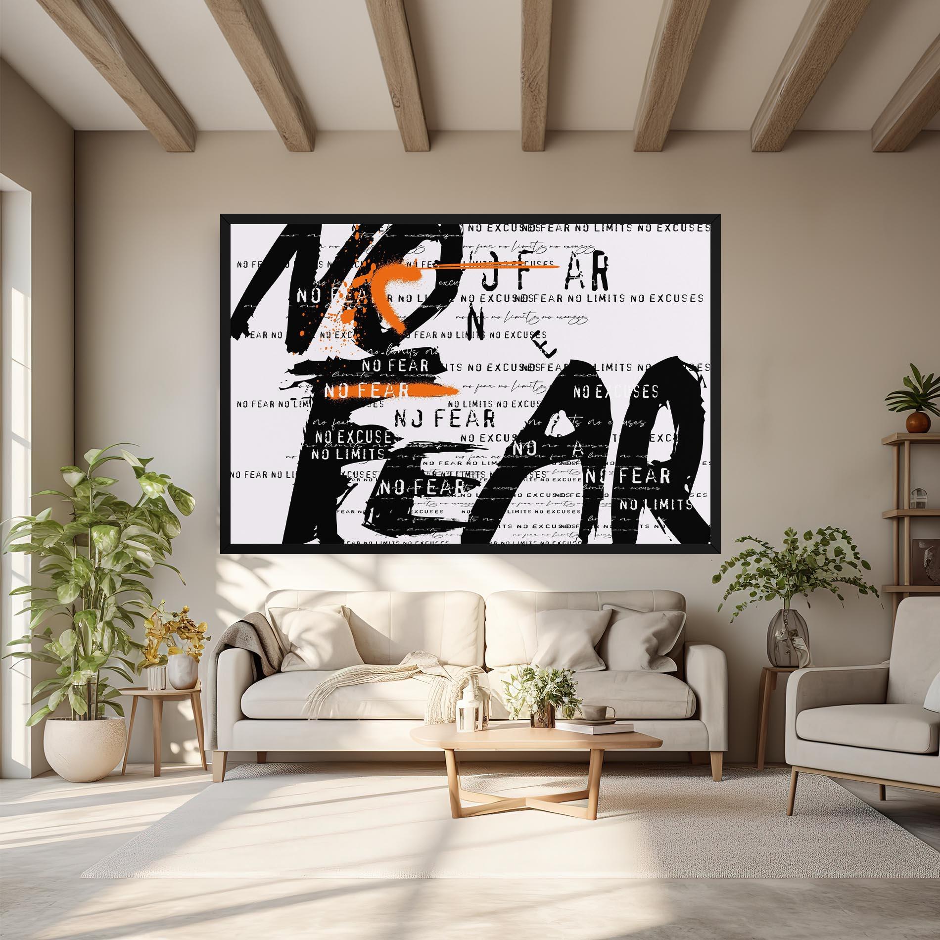Obraz na Płótnie No Fear Graffiti mockup 6