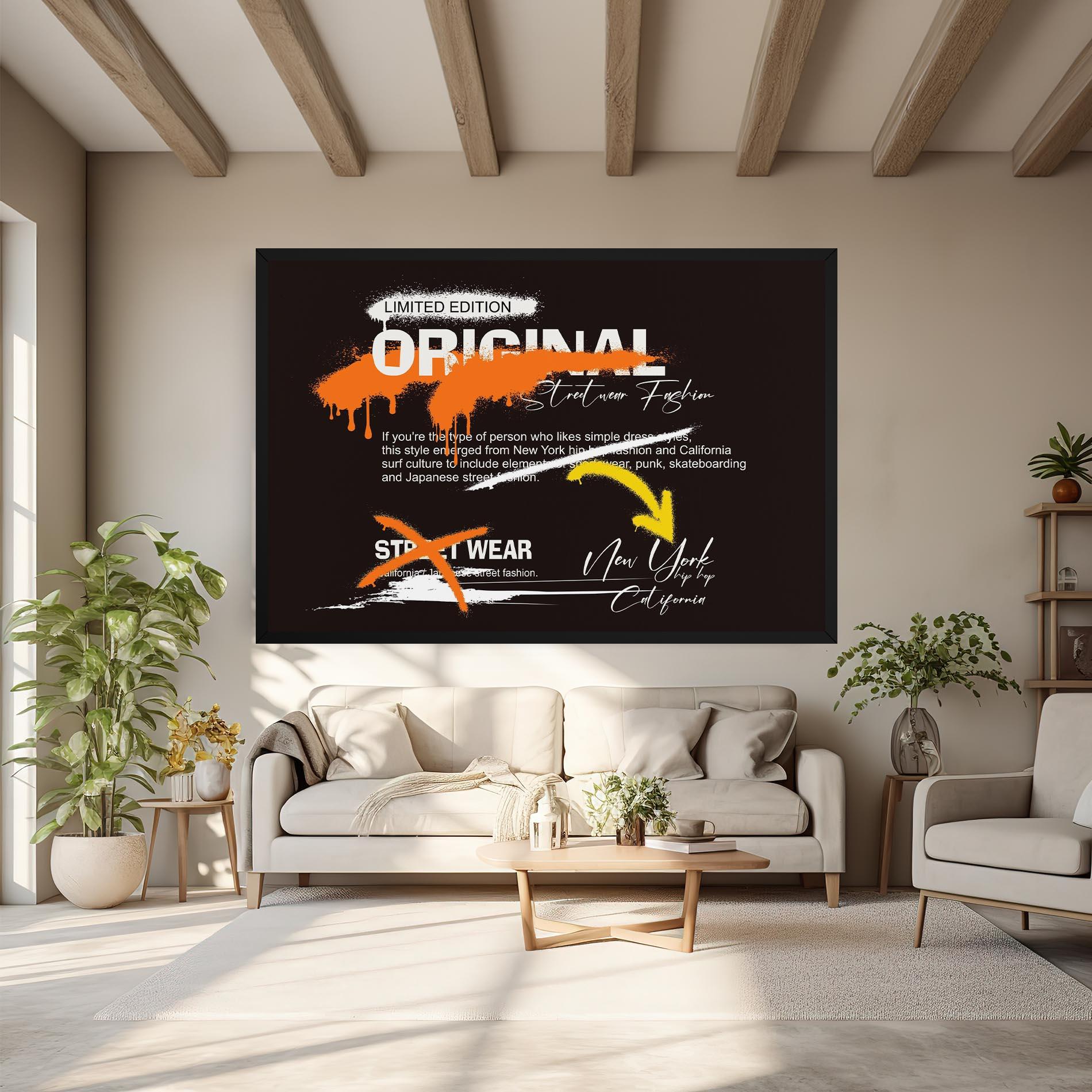 Obraz na Płótnie Original Style Graffiti mockup 6