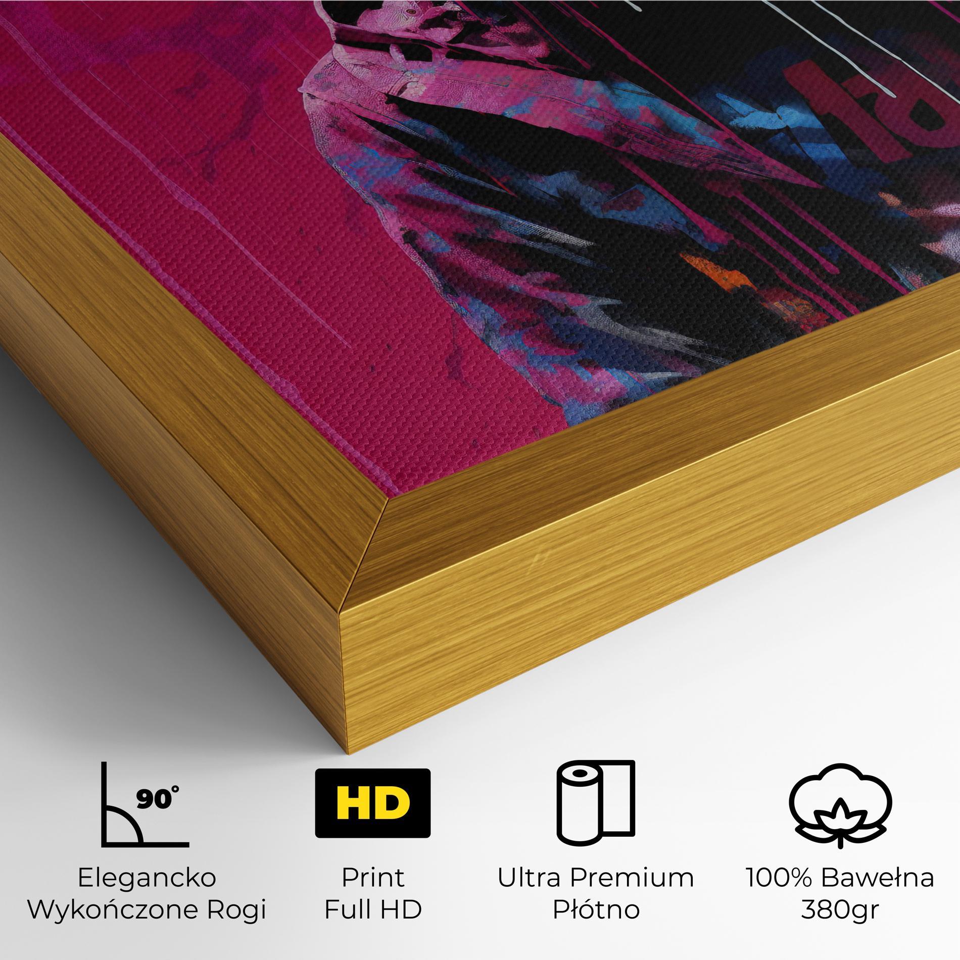 Obraz na Płótnie Blue Pink Falling Paint mockup 4