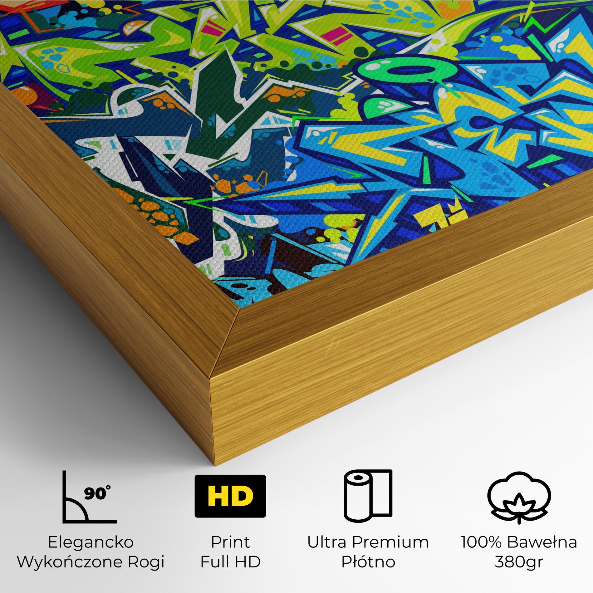 Obraz na Płótnie Colorful Graffiti mockup 4