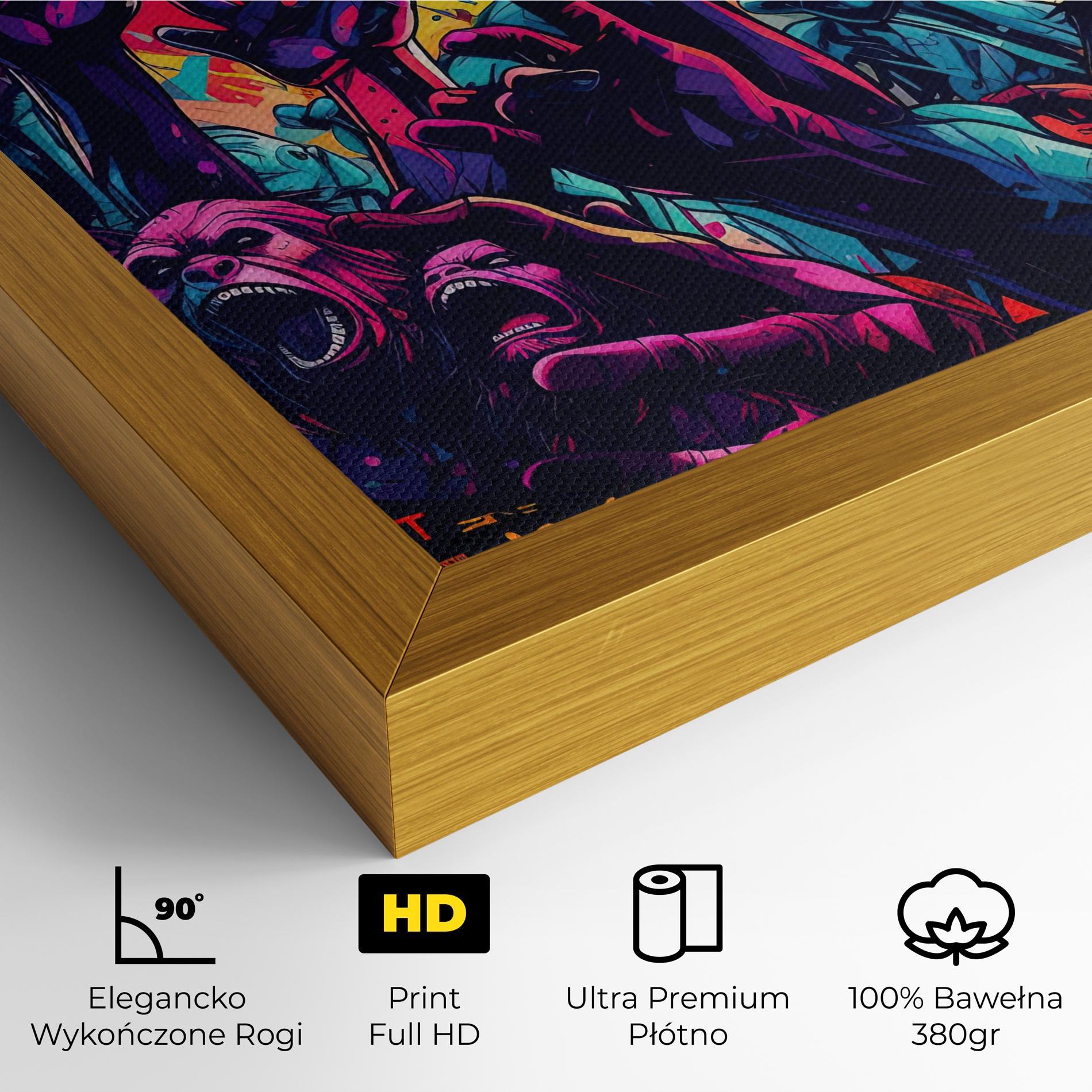 Obraz na Płótnie Graffiti Animals mockup 4