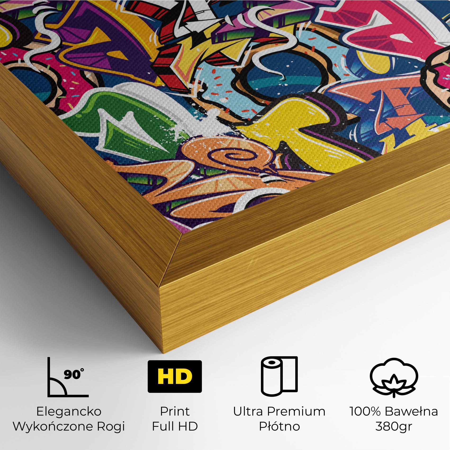 Obraz na Płótnie Graffiti Letters mockup 4