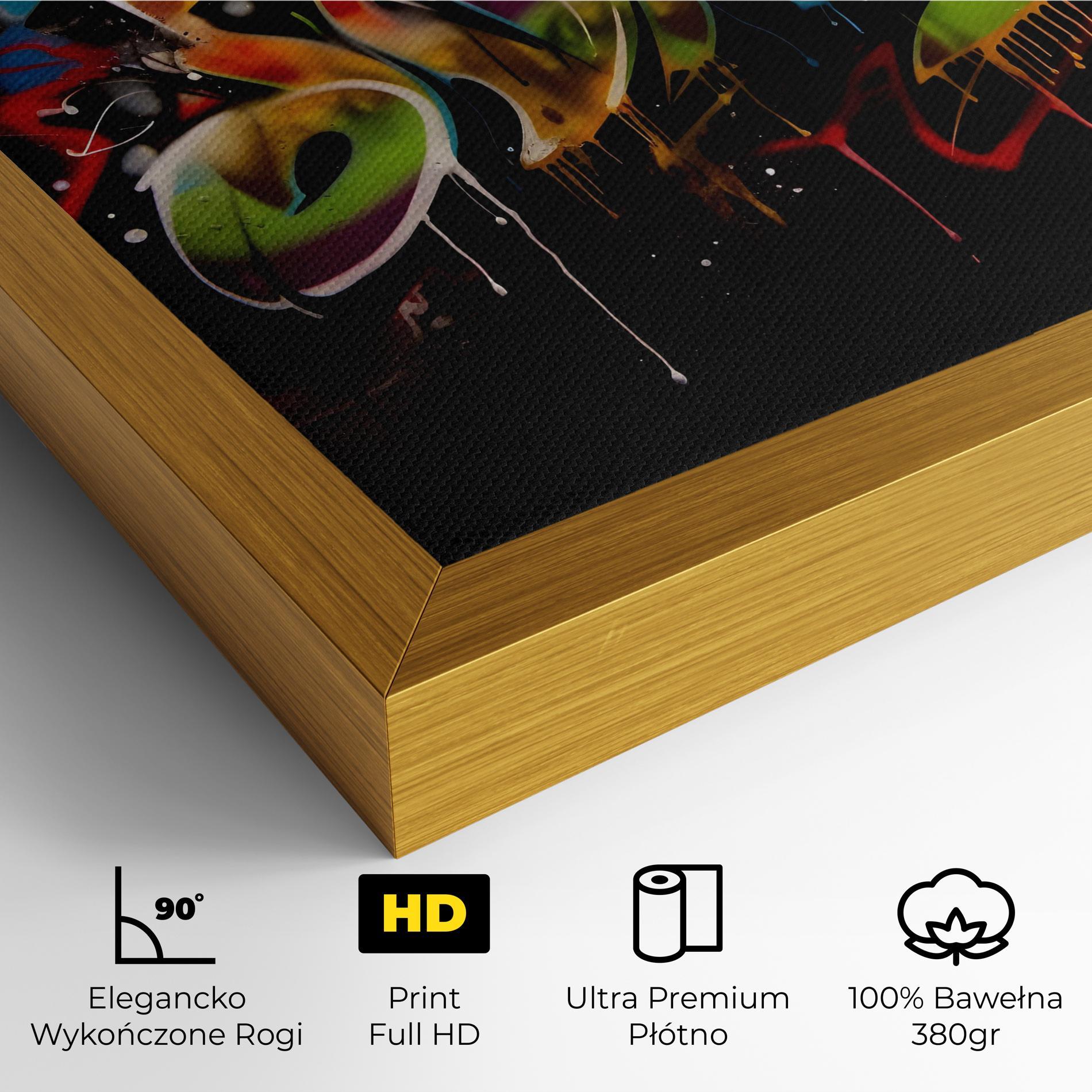 Obraz na Płótnie Graffiti Style Wall mockup 4