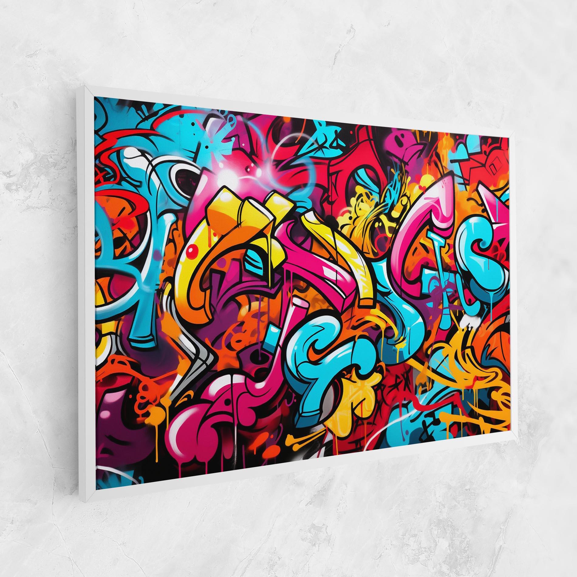 Obraz na Płótnie Abstract Graffiti mockup 1