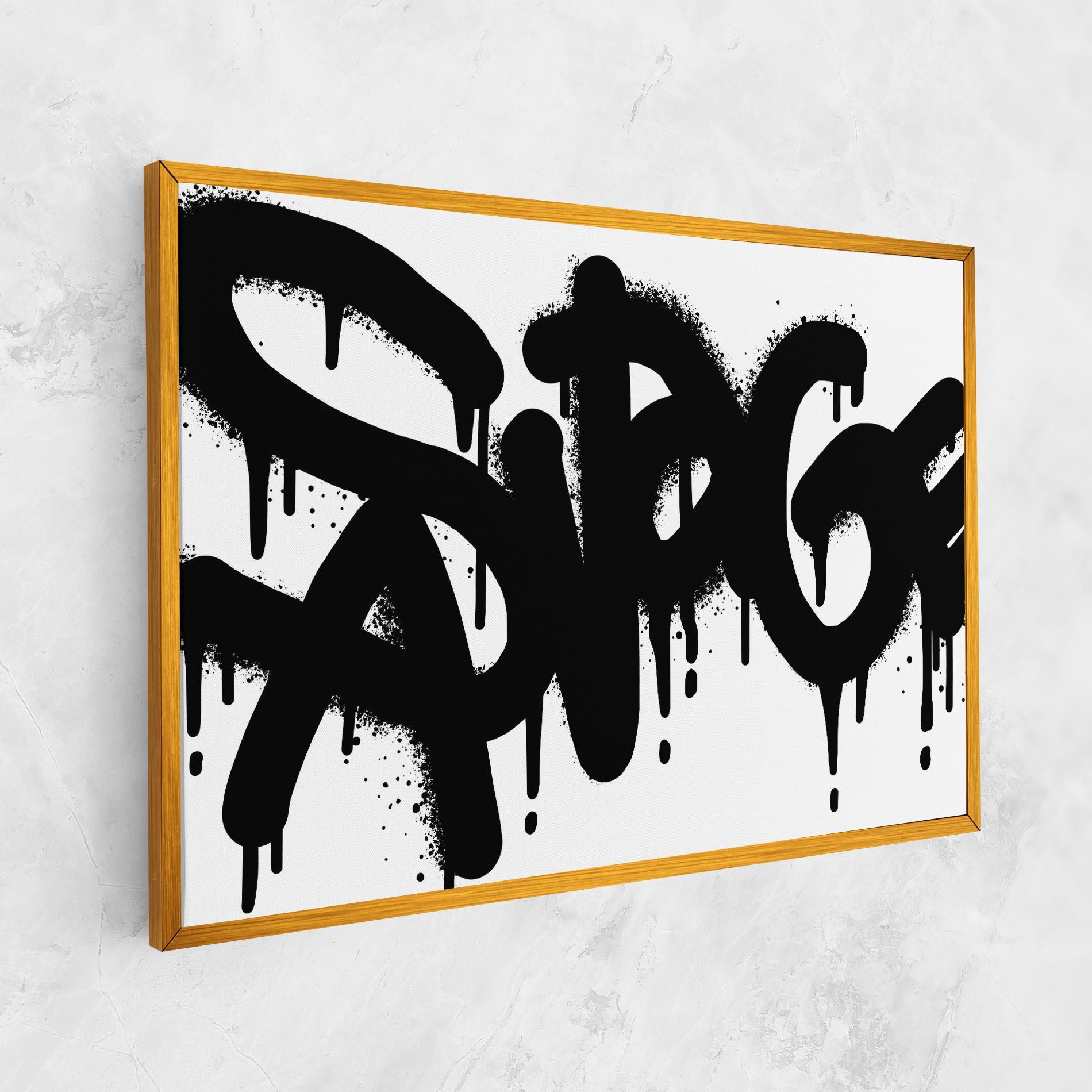 Obraz na Płótnie Graffiti Savage mockup 1