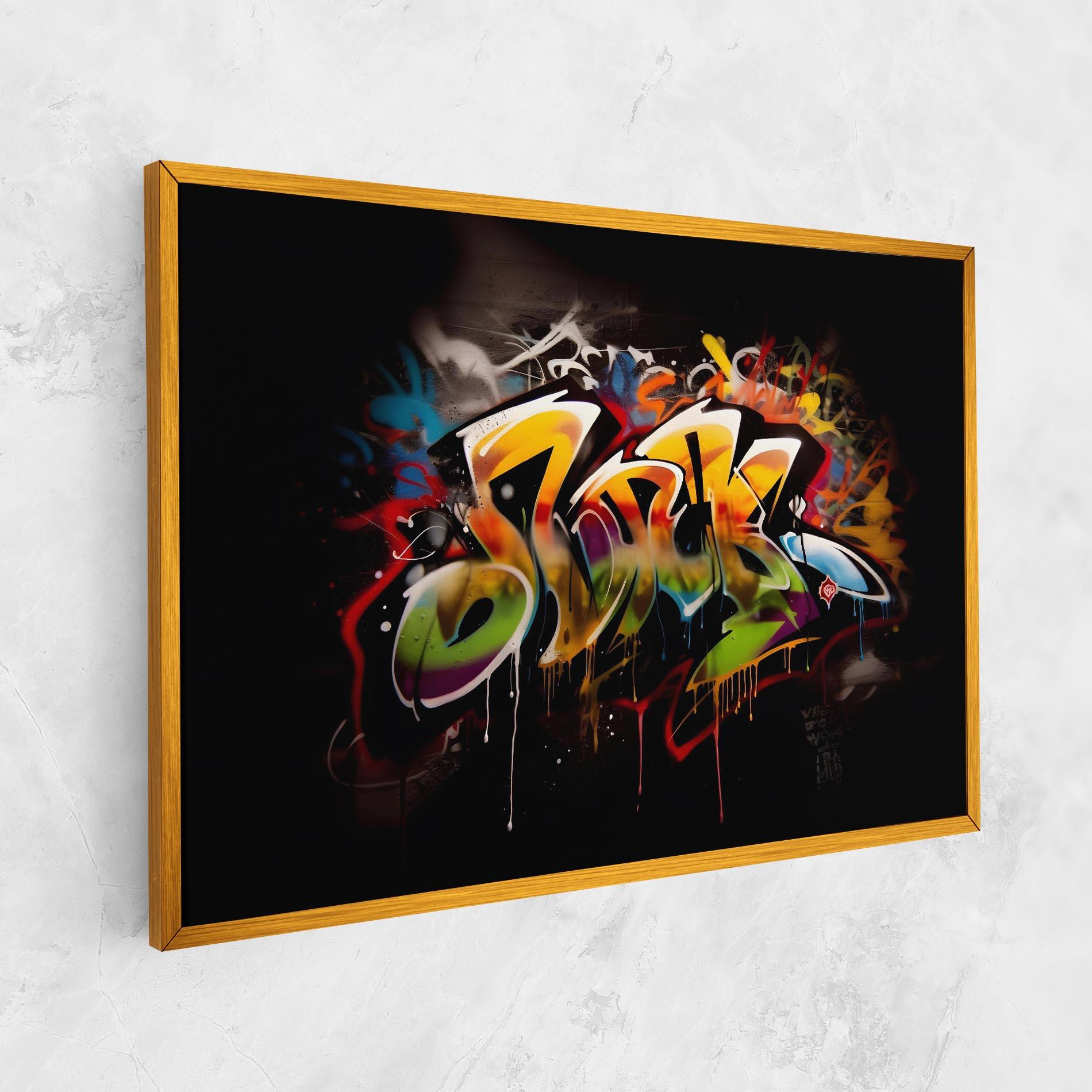 Obraz na Płótnie Graffiti Style Wall mockup 1