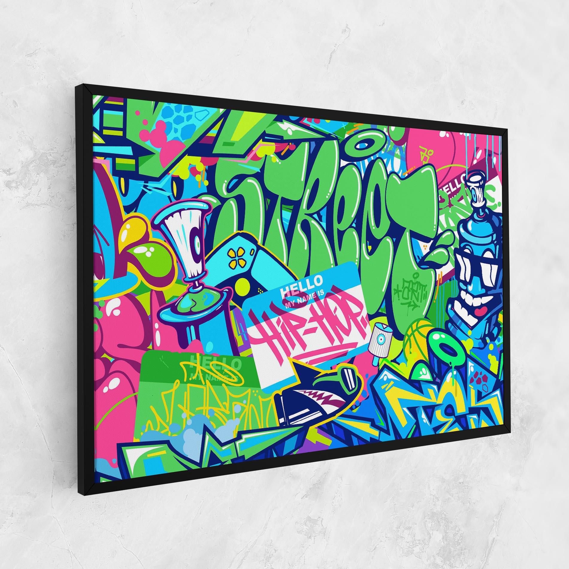 Obraz na Płótnie Colorful Hip Hop mockup 1