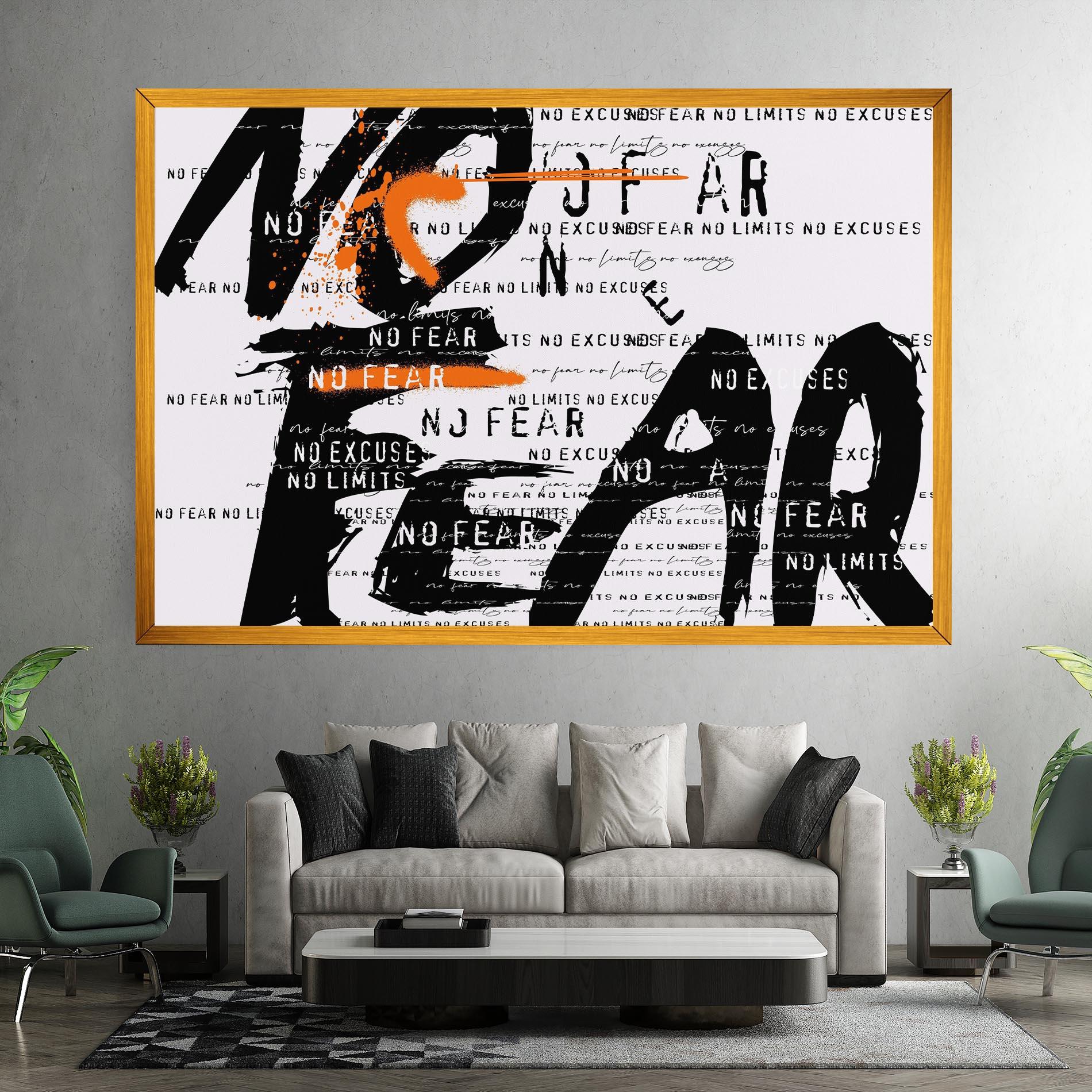 Obraz na Płótnie No Fear Graffiti mockup 7