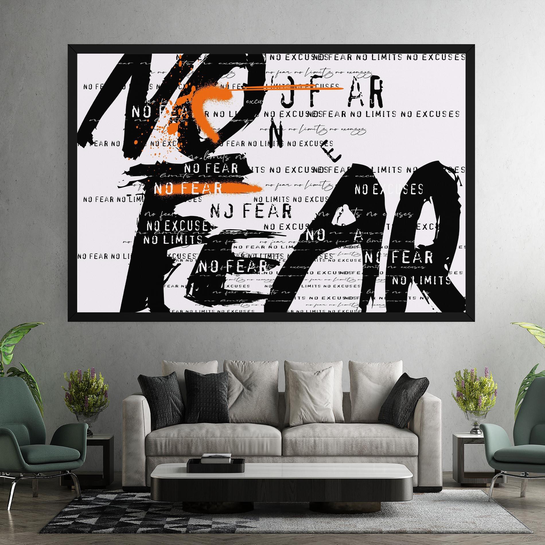 Obraz na Płótnie No Fear Graffiti mockup 7