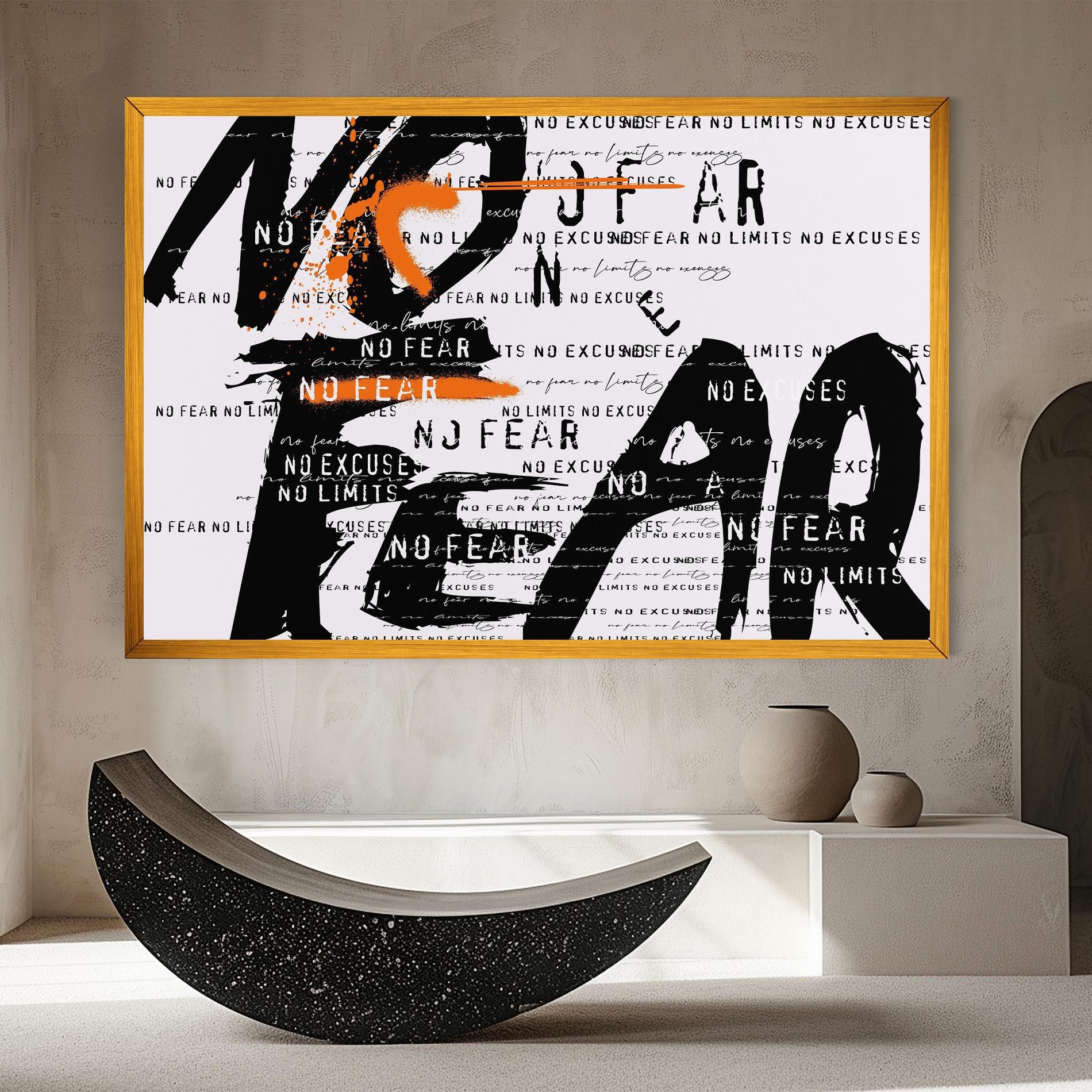 Obraz na Płótnie No Fear Graffiti mockup 8