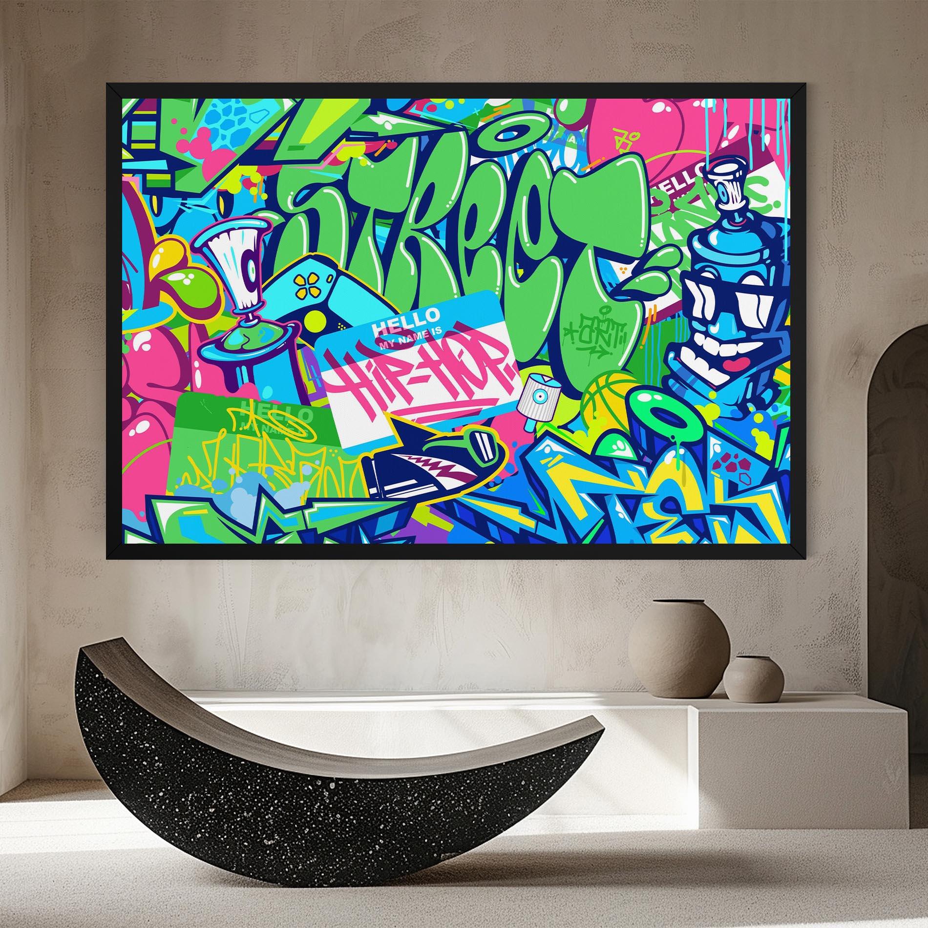 Obraz na Płótnie Colorful Hip Hop mockup 8