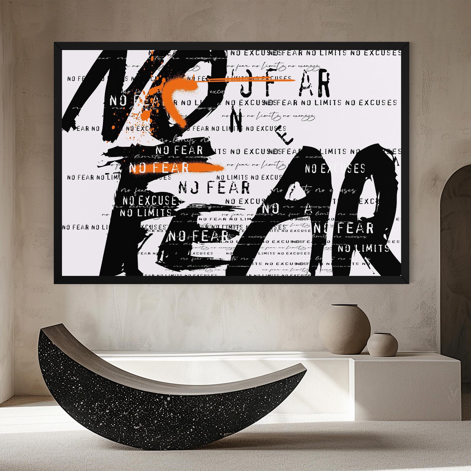Obraz na Płótnie No Fear Graffiti mockup 8