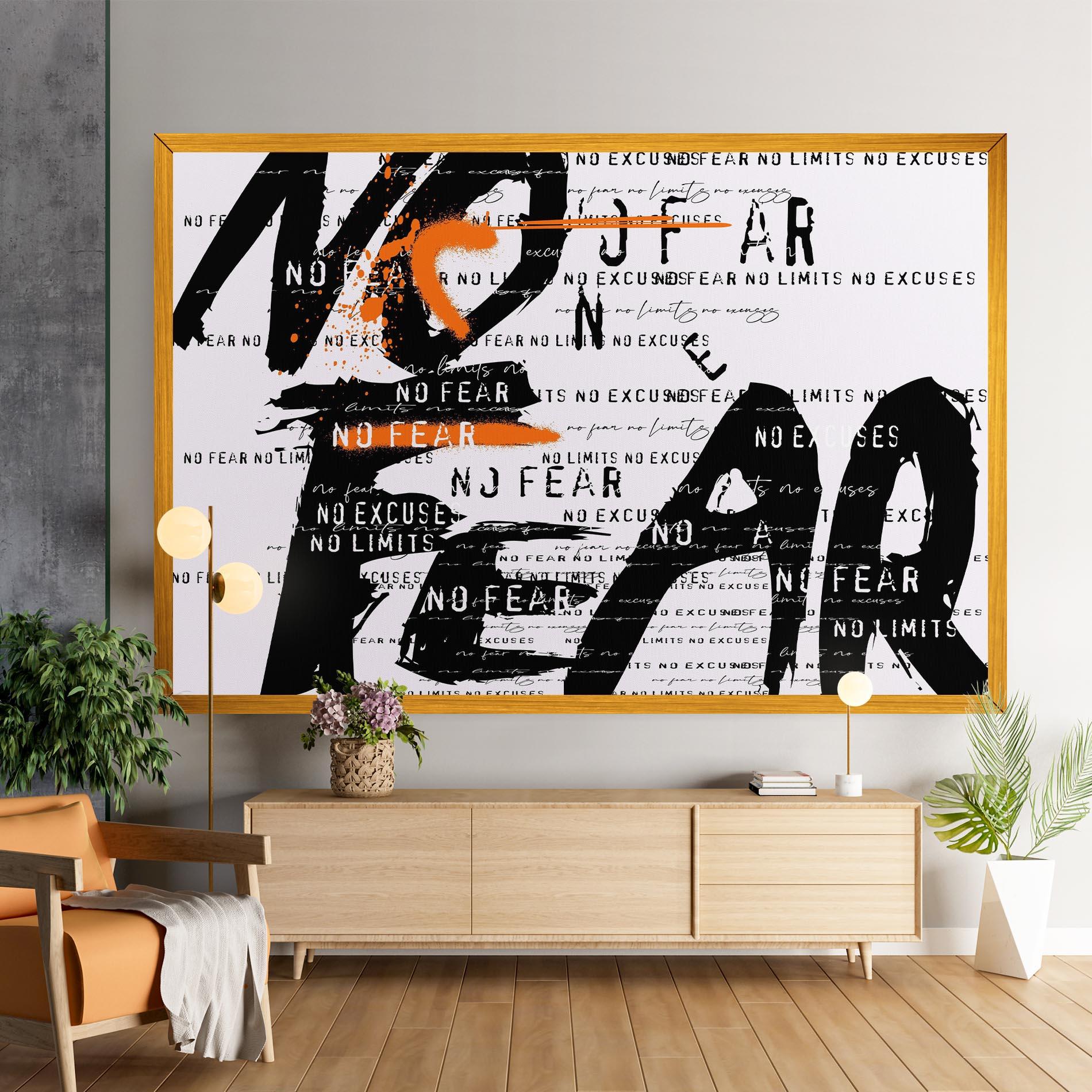 Obraz na Płótnie No Fear Graffiti mockup 9