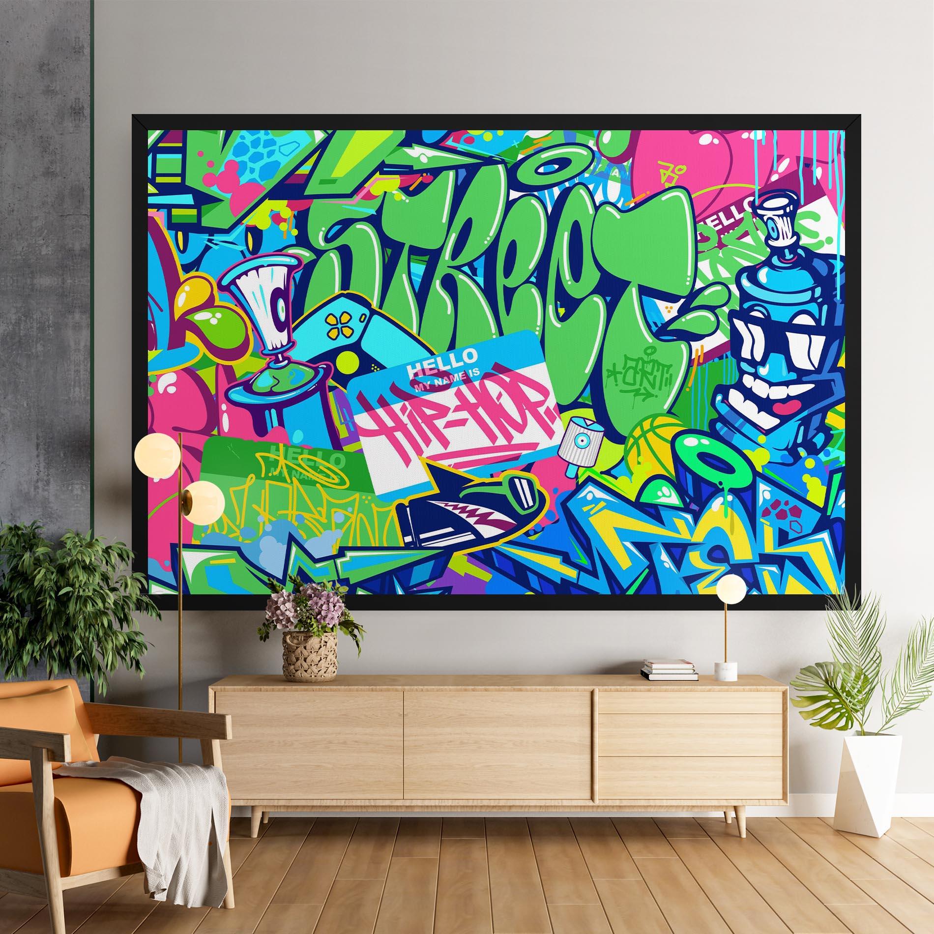 Obraz na Płótnie Colorful Hip Hop mockup 9