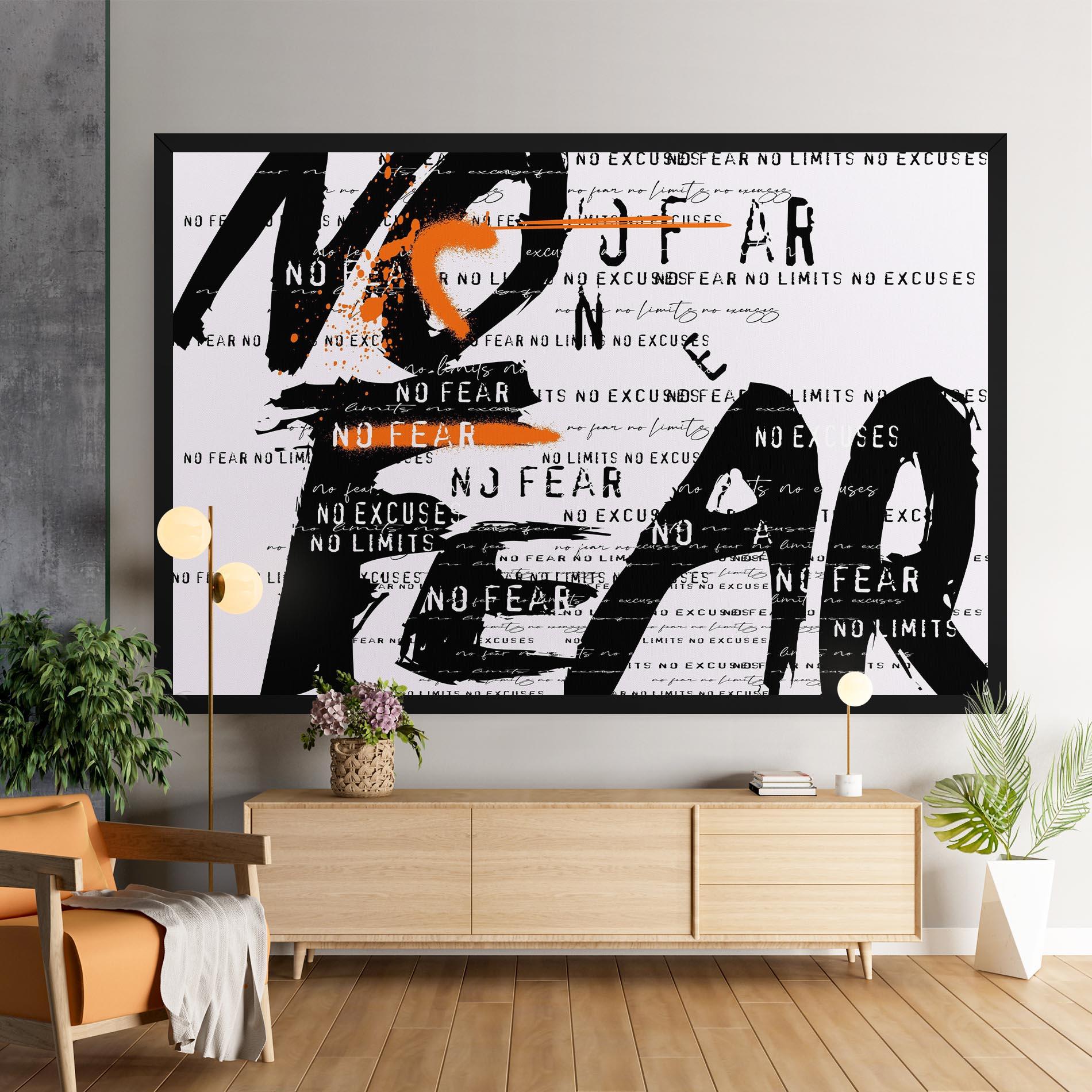 Obraz na Płótnie No Fear Graffiti mockup 9