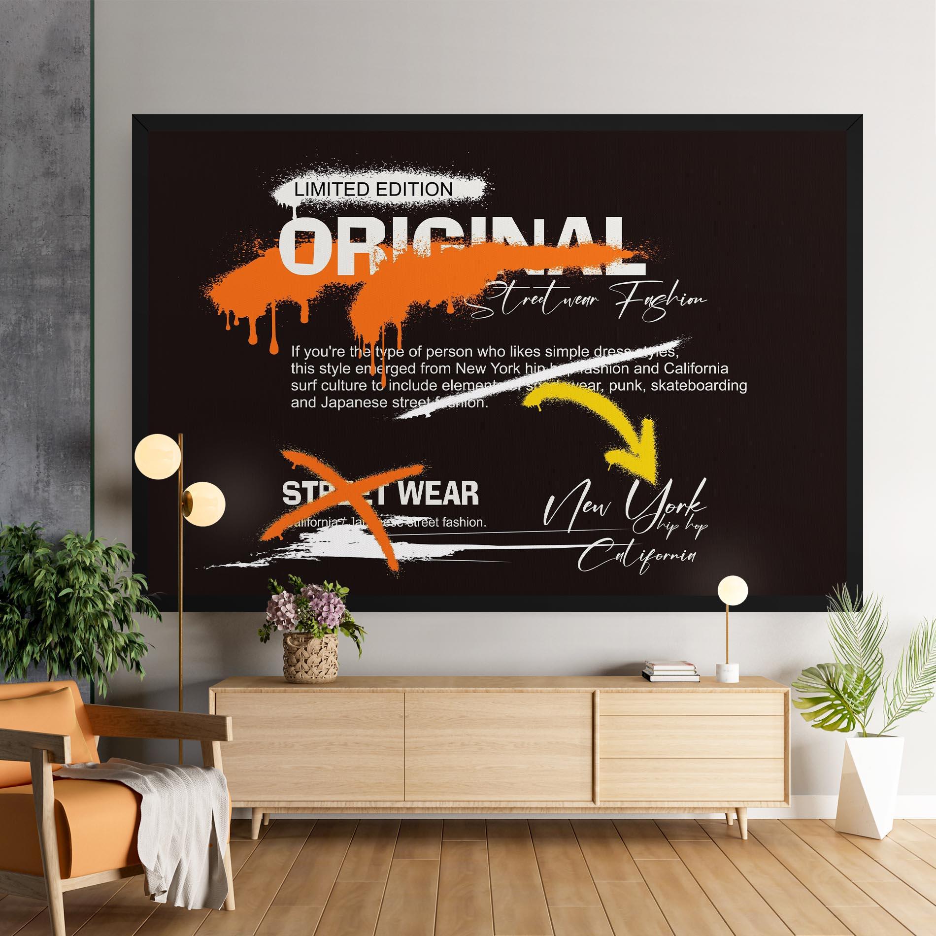 Obraz na Płótnie Original Style Graffiti mockup 9