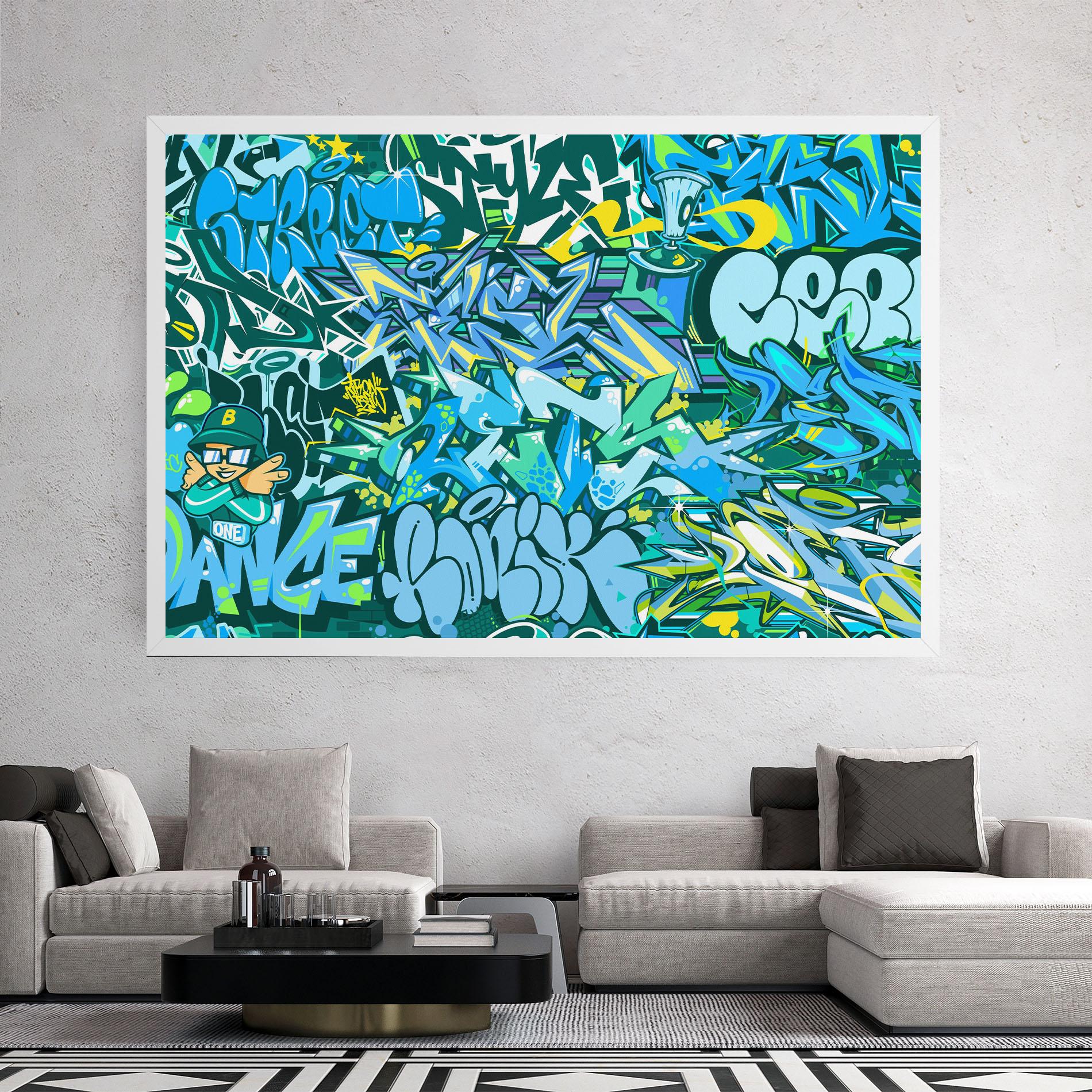 Obraz na Płótnie Be One Graffiti mockup 2