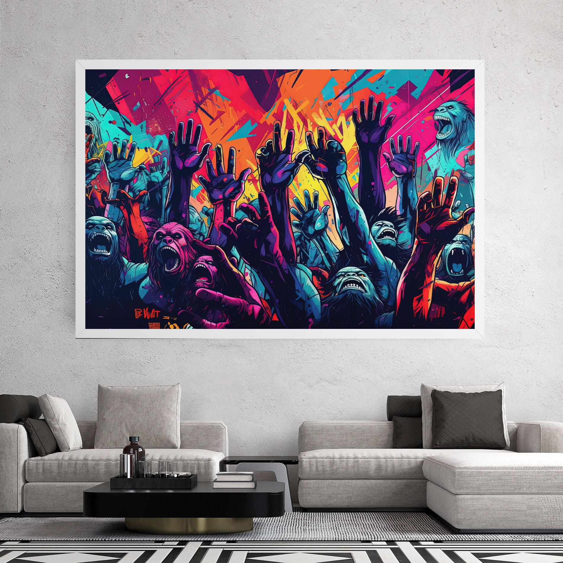 Obraz na Płótnie Graffiti Animals mockup 2