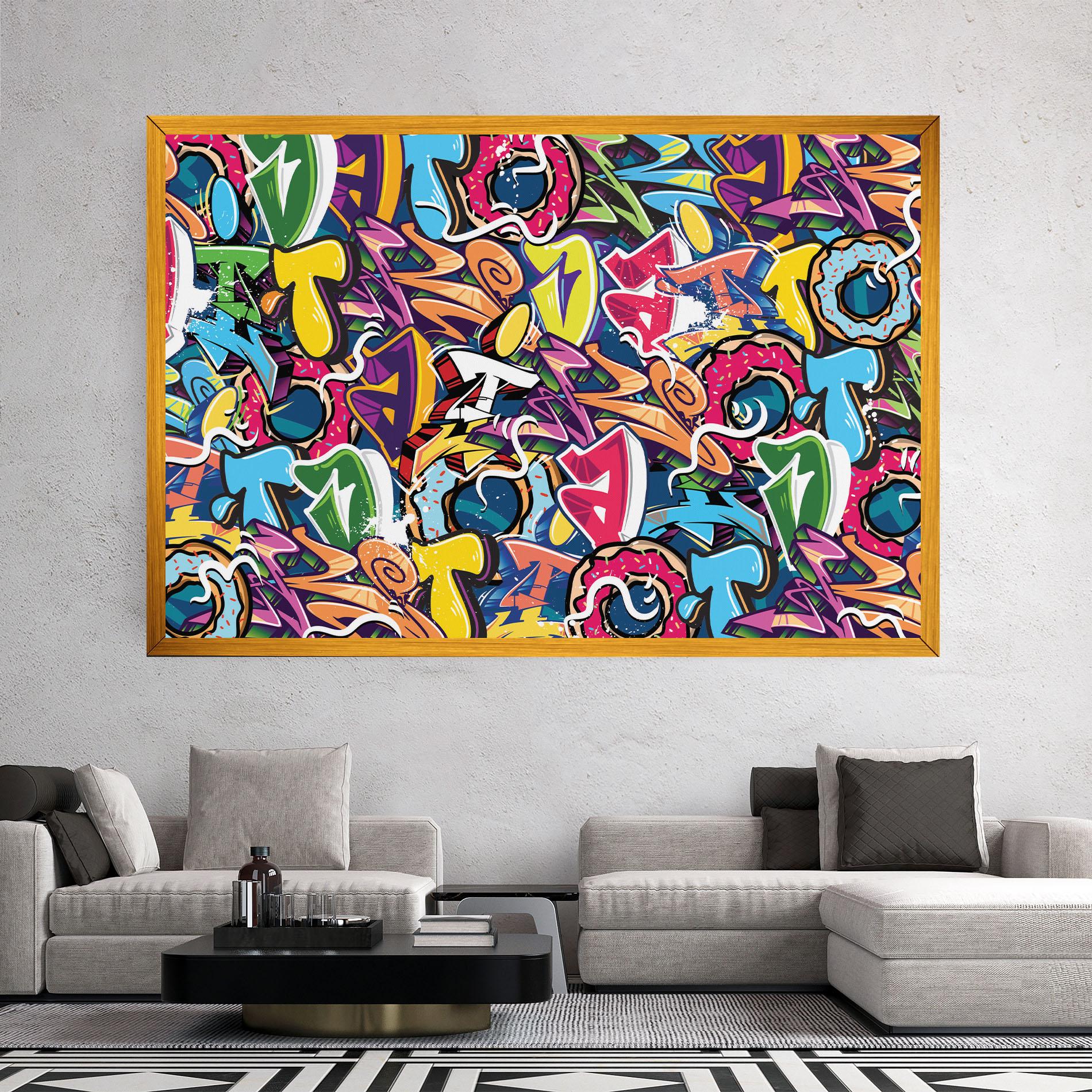 Obraz na Płótnie Graffiti Letters mockup 2