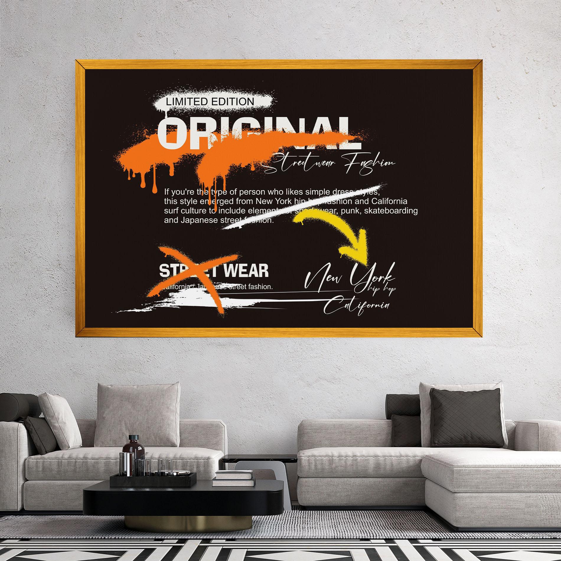 Obraz na Płótnie Original Style Graffiti mockup 2