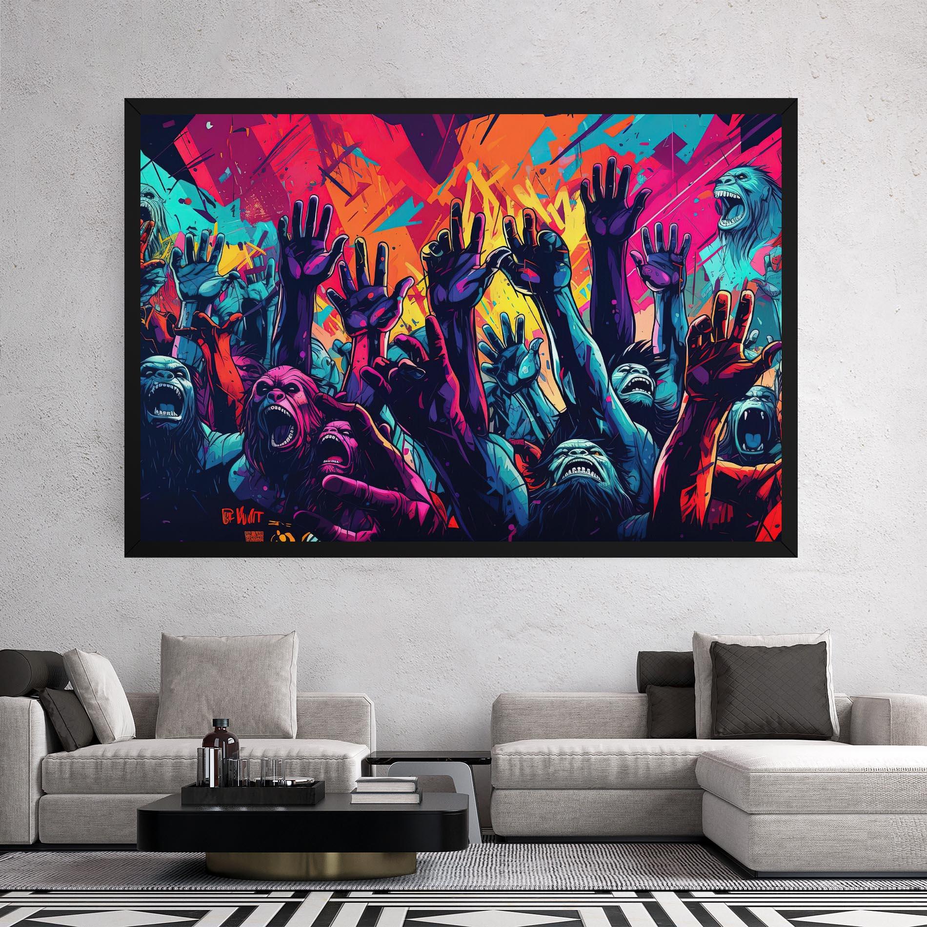 Obraz na Płótnie Graffiti Animals mockup 2