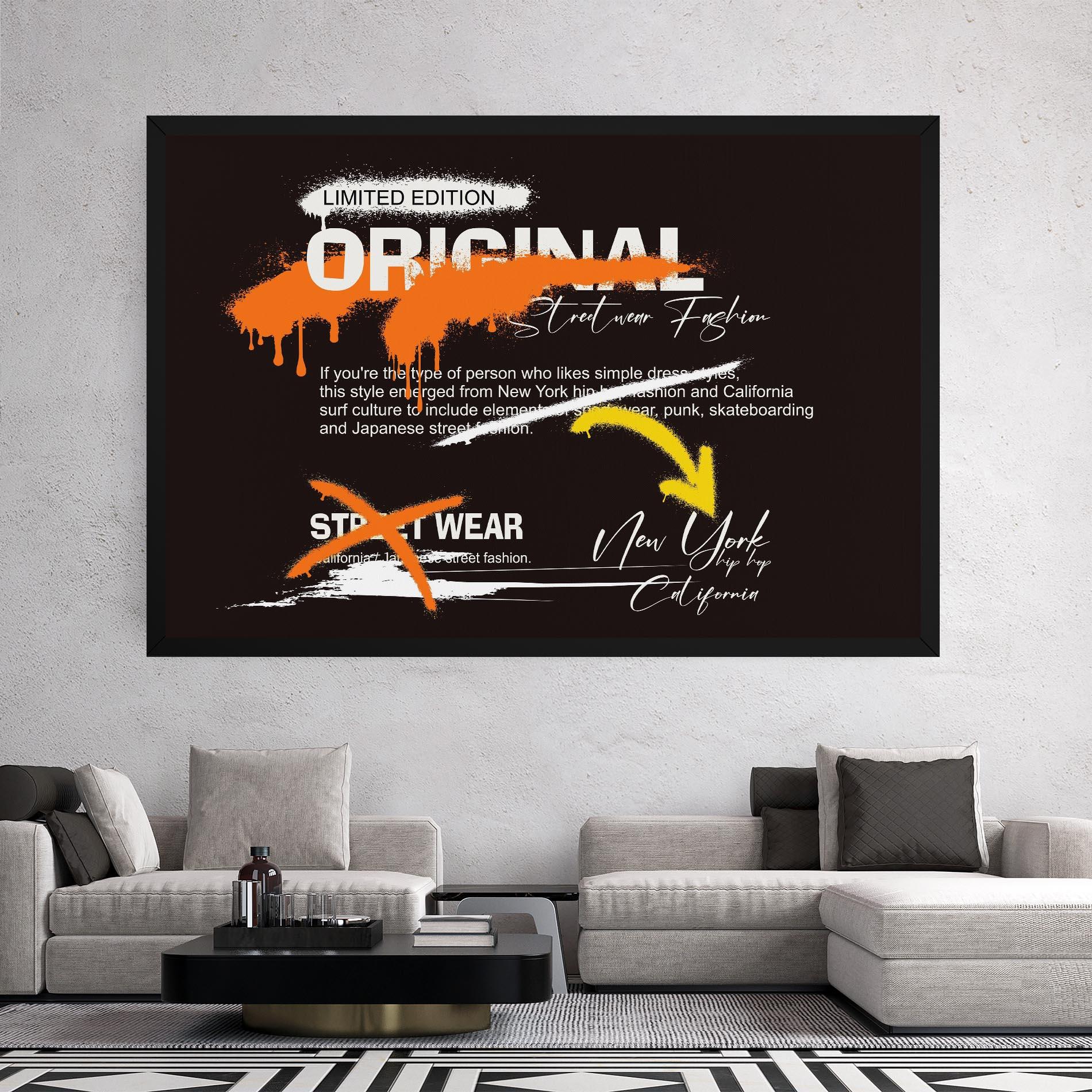 Obraz na Płótnie Original Style Graffiti mockup 2