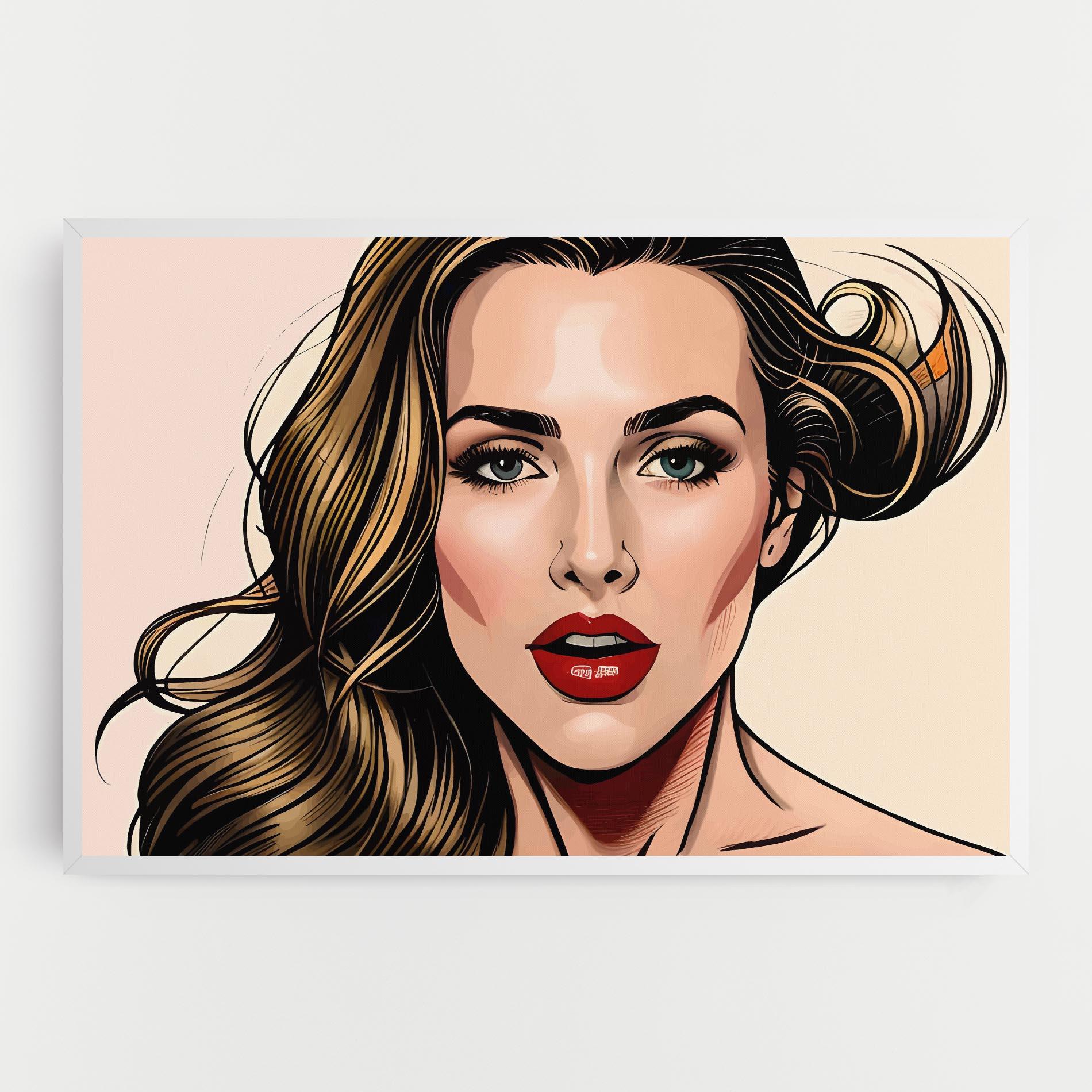 Obraz na Płótnie Red Pop Lips mockup 0