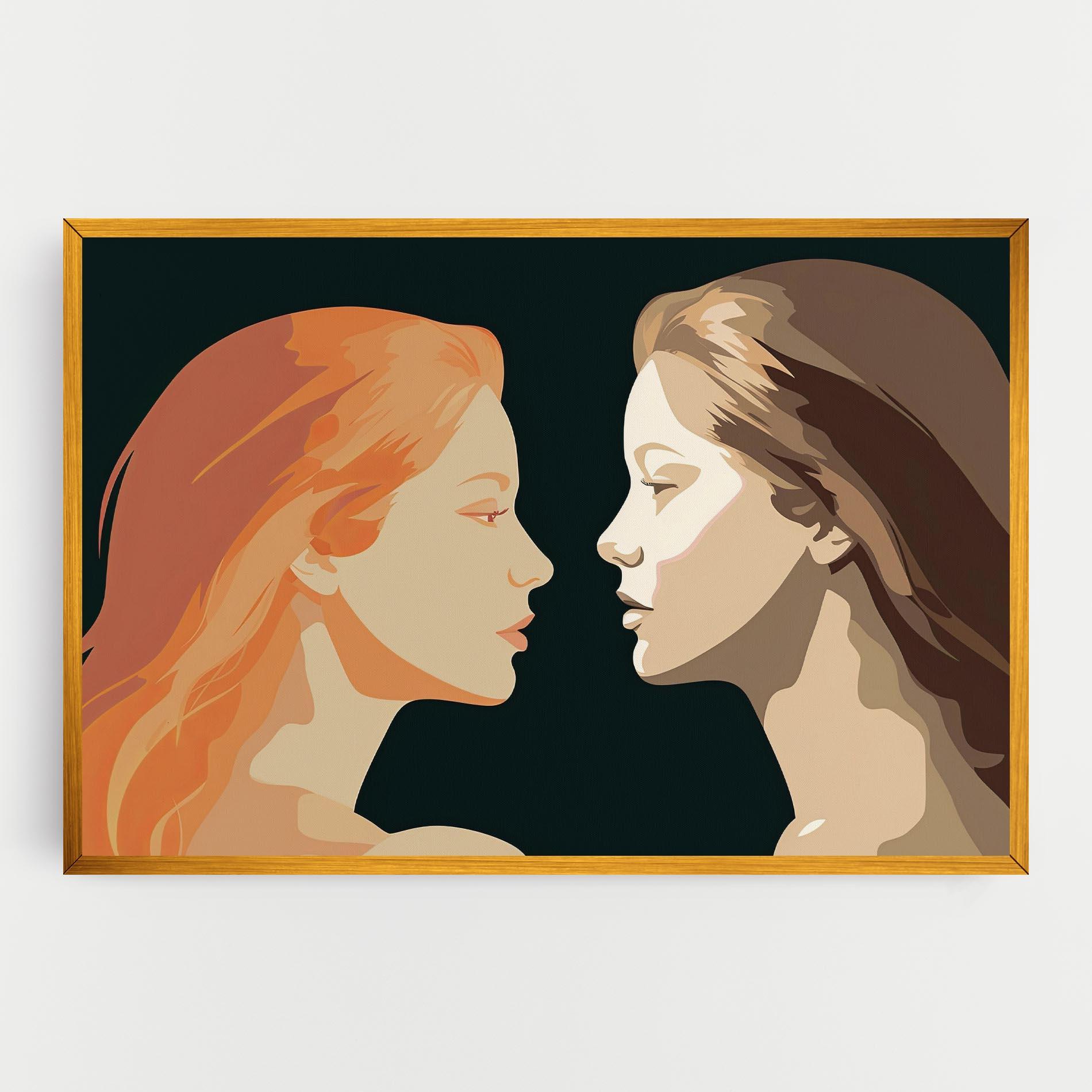 Obraz na Płótnie Orange Pop Girl mockup 0