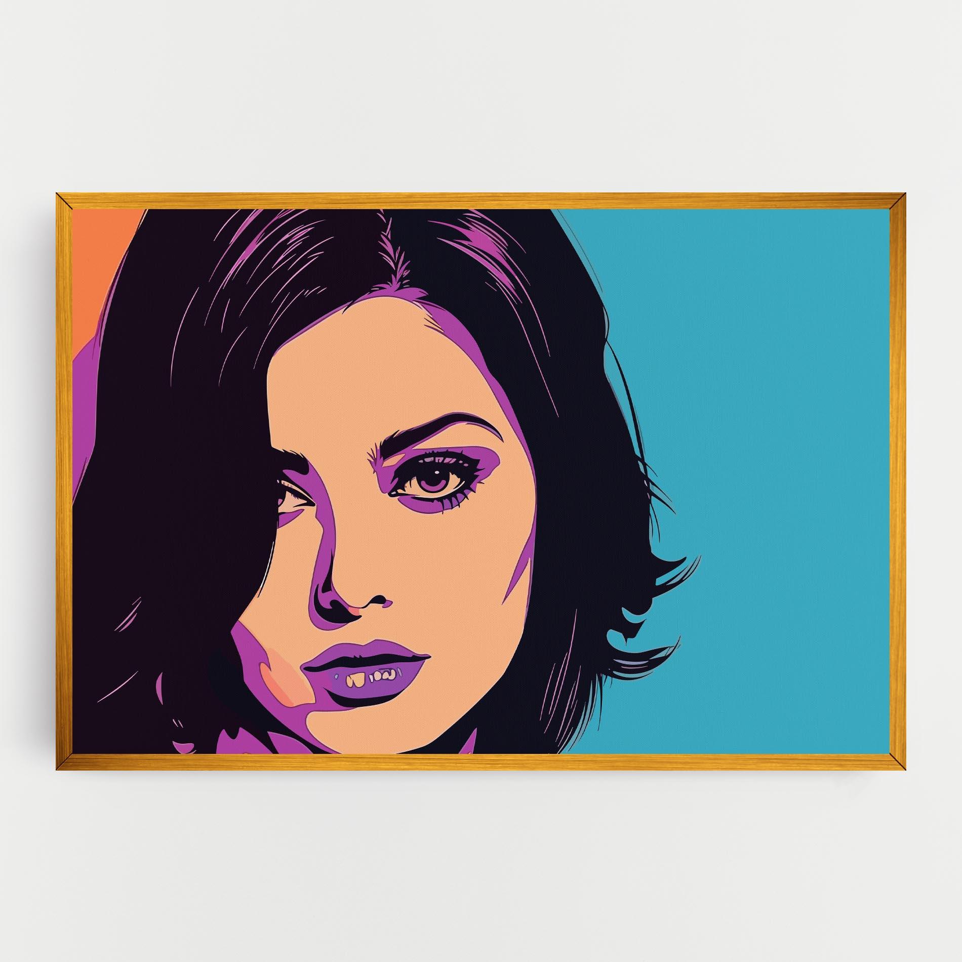 Obraz na Płótnie Pop Purple Woman mockup 0